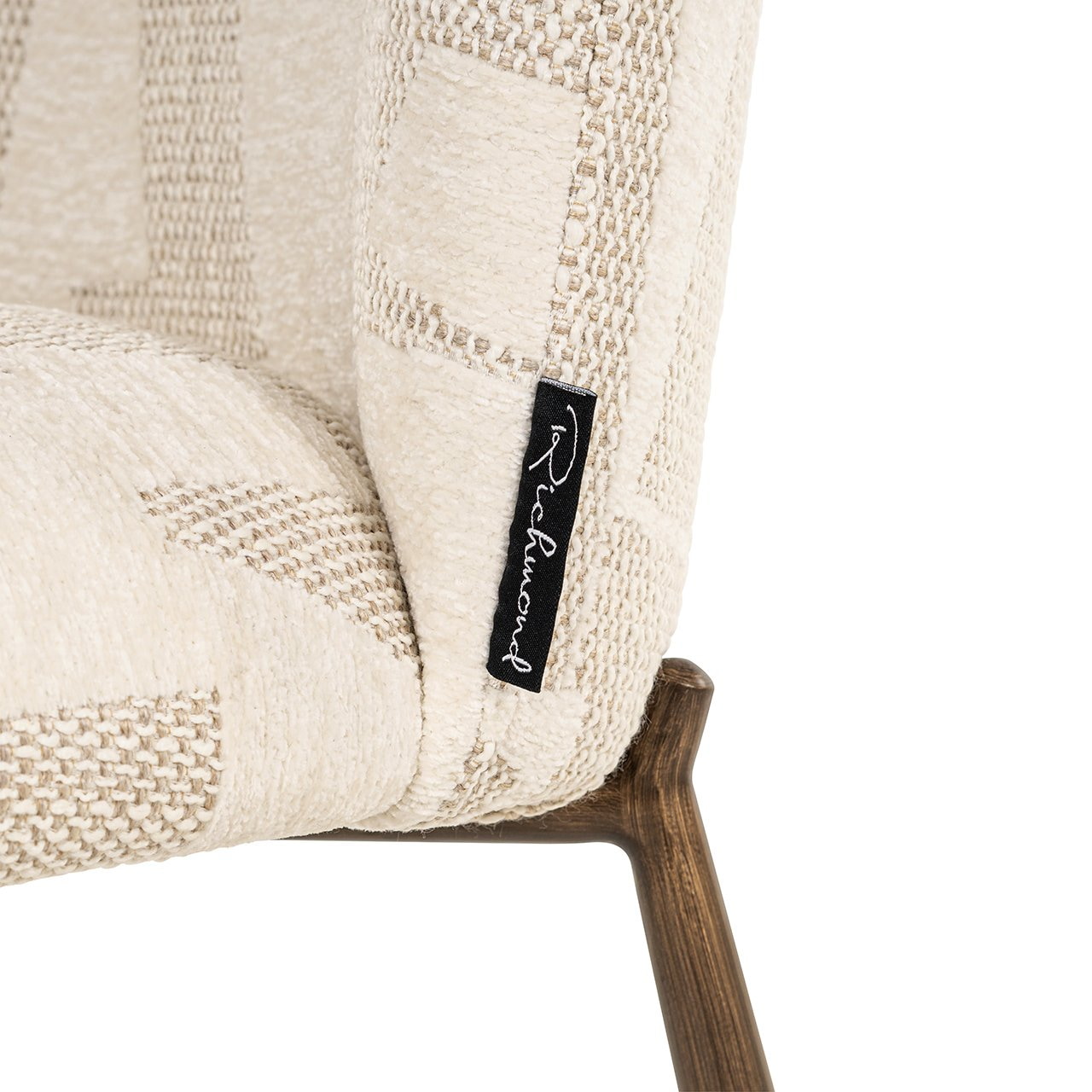 Richmond Eetkamerstoel 'Lana' Graffic stof, kleur Beige