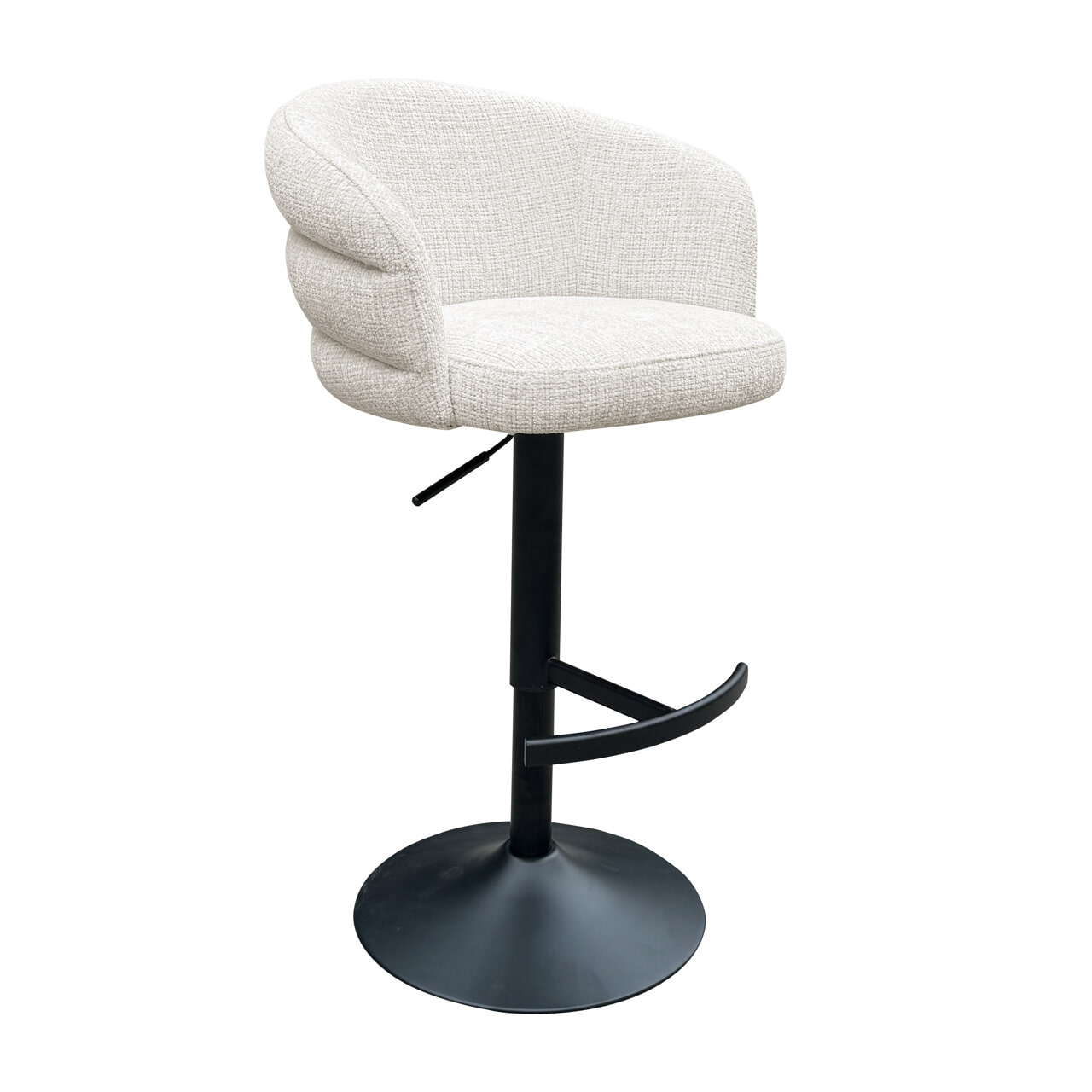 Richmond Interiors Richmond Draaibare Barstoel Nikki Bouclé - Crème (zithoogte 61-86cm)