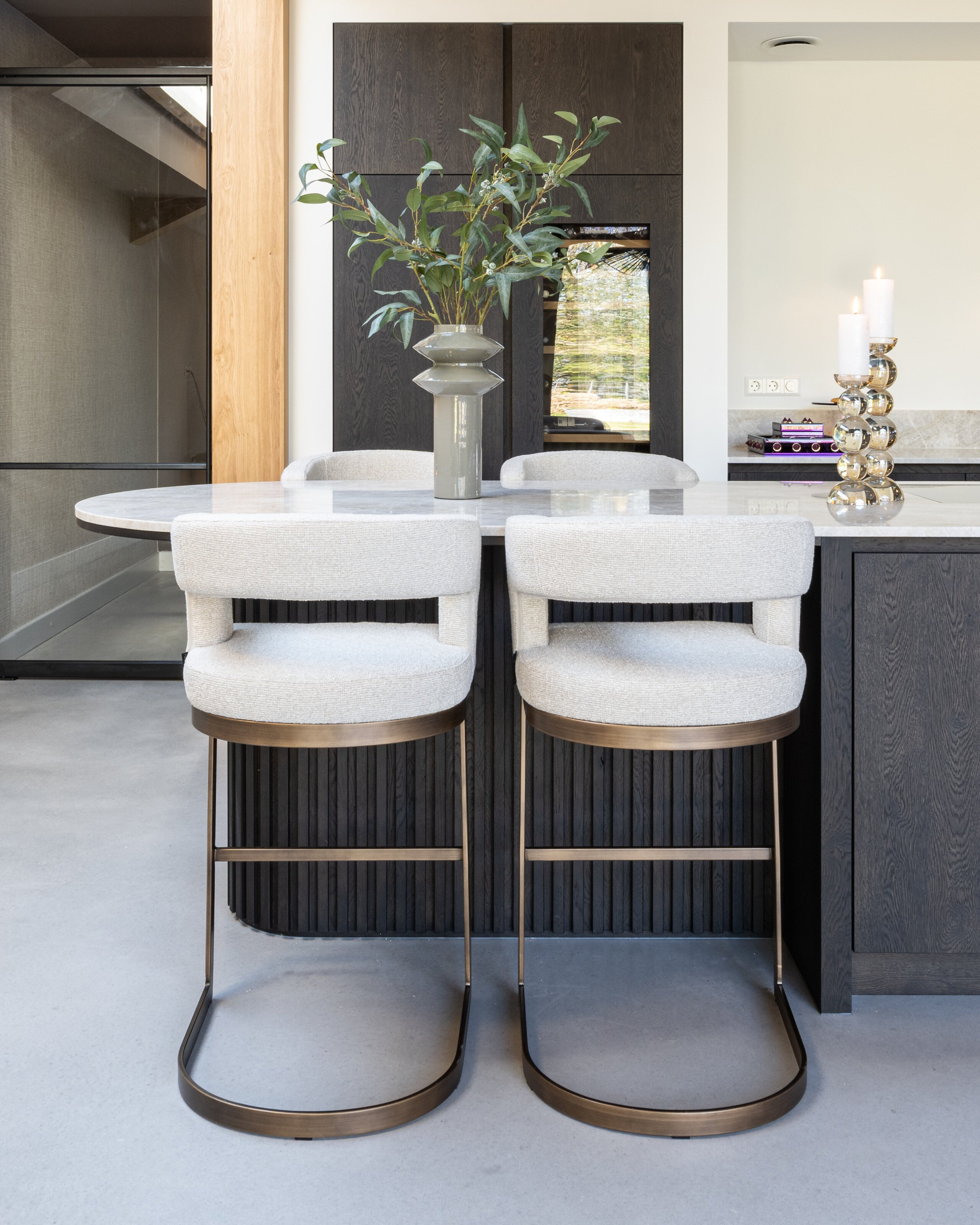 Richmond Barstoel 'Ellis' Bouclé (zithoogte 75cm)