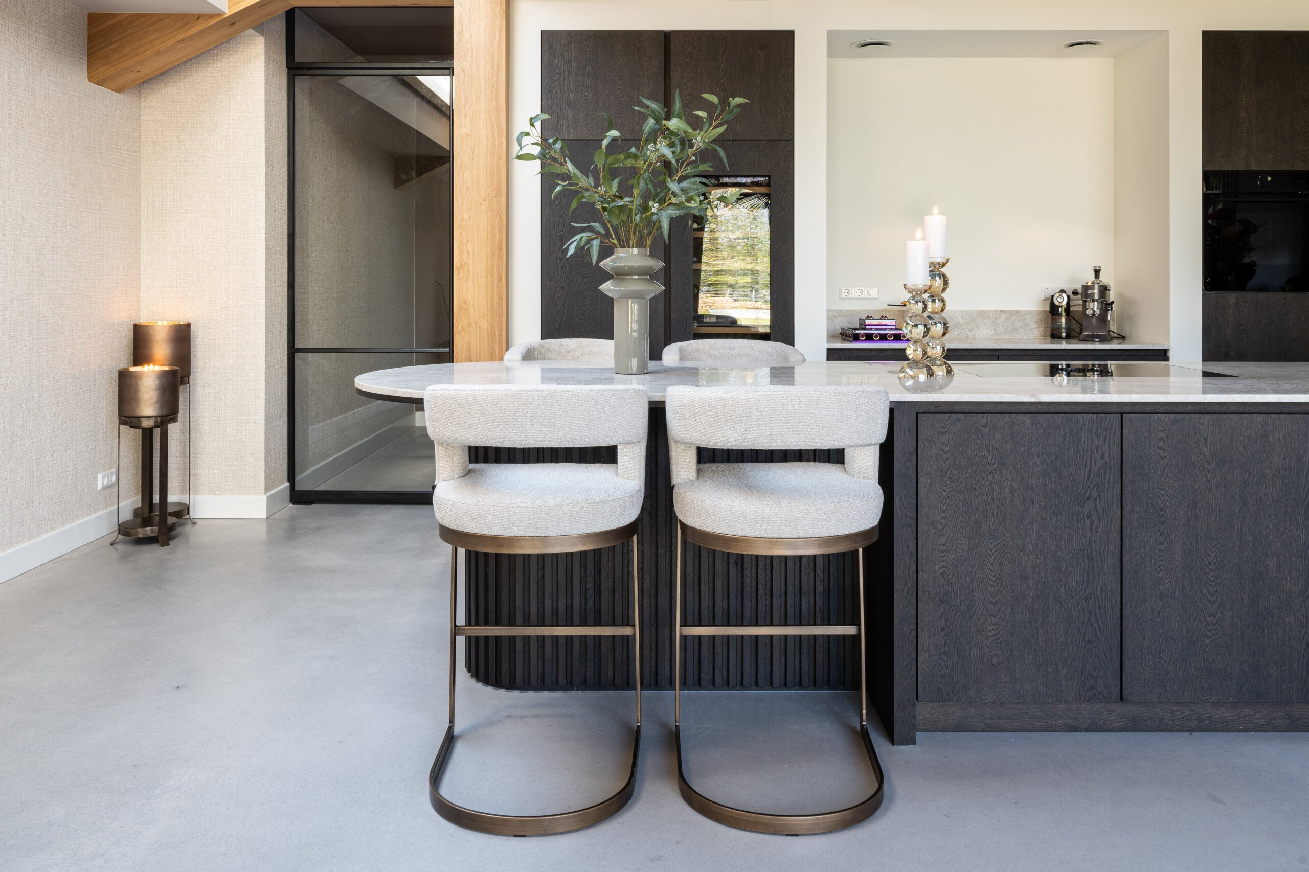 Richmond Barstoel 'Ellis' Bouclé (zithoogte 75cm)