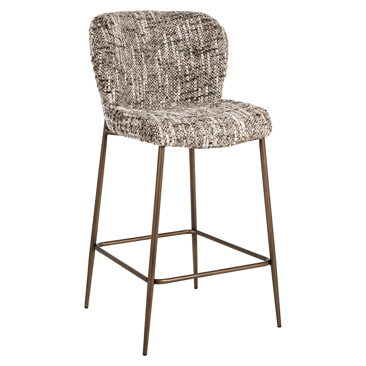 Richmond Interiors Richmond Barstoel Odarby Omara stof - Bruin (zithoogte 68cm)