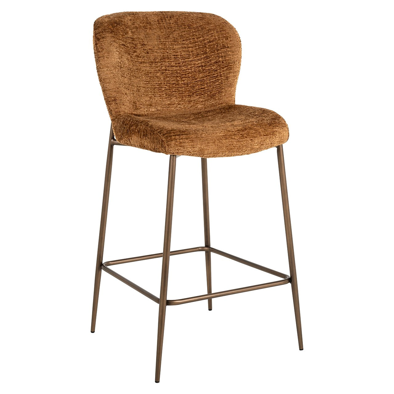 Richmond Interiors Richmond Barstoel Odarby Fusion stof - Cognac (zithoogte 68cm)