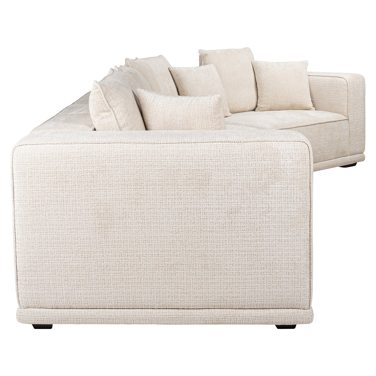Richmond 4-zits Bank 'Lusso' Chenille, kleur Beige
