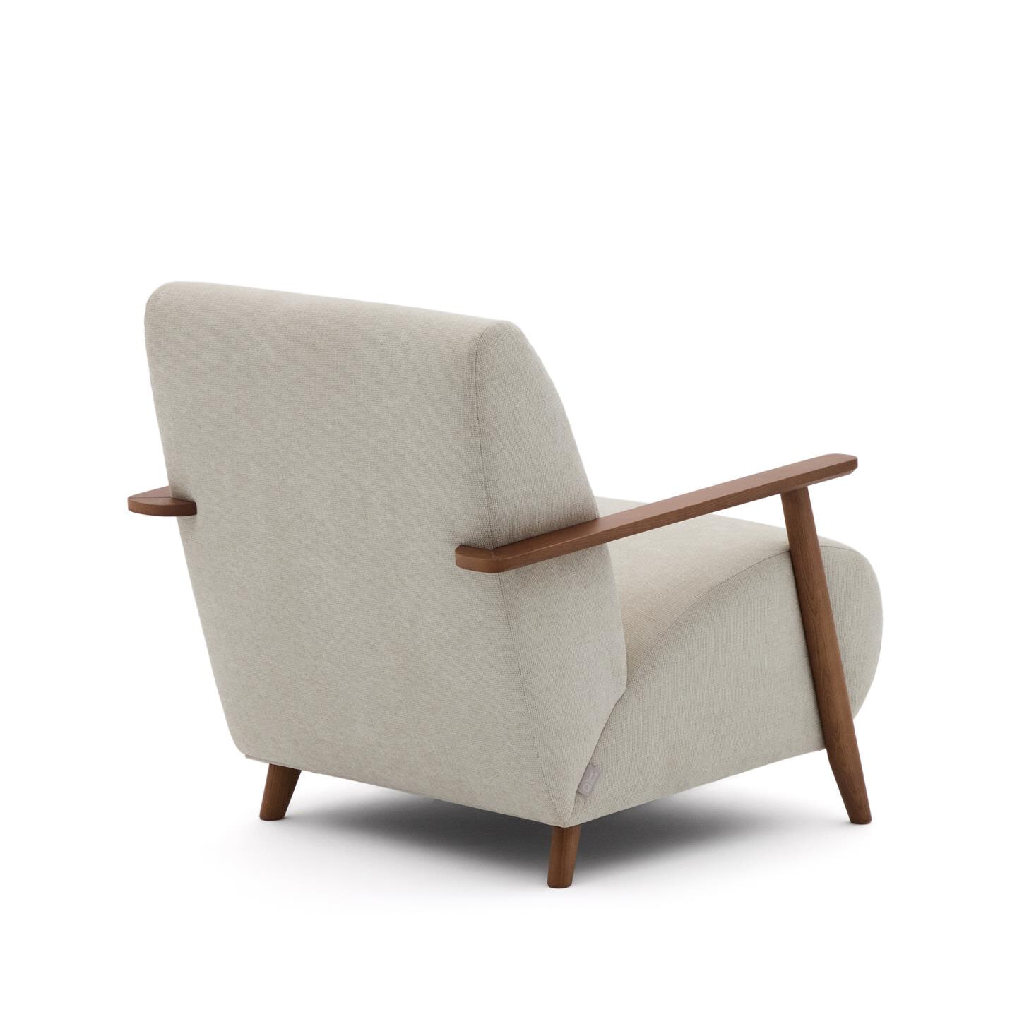 Kave Home Fauteuil 'Meghan' Chenille, kleur Beige/Bruin