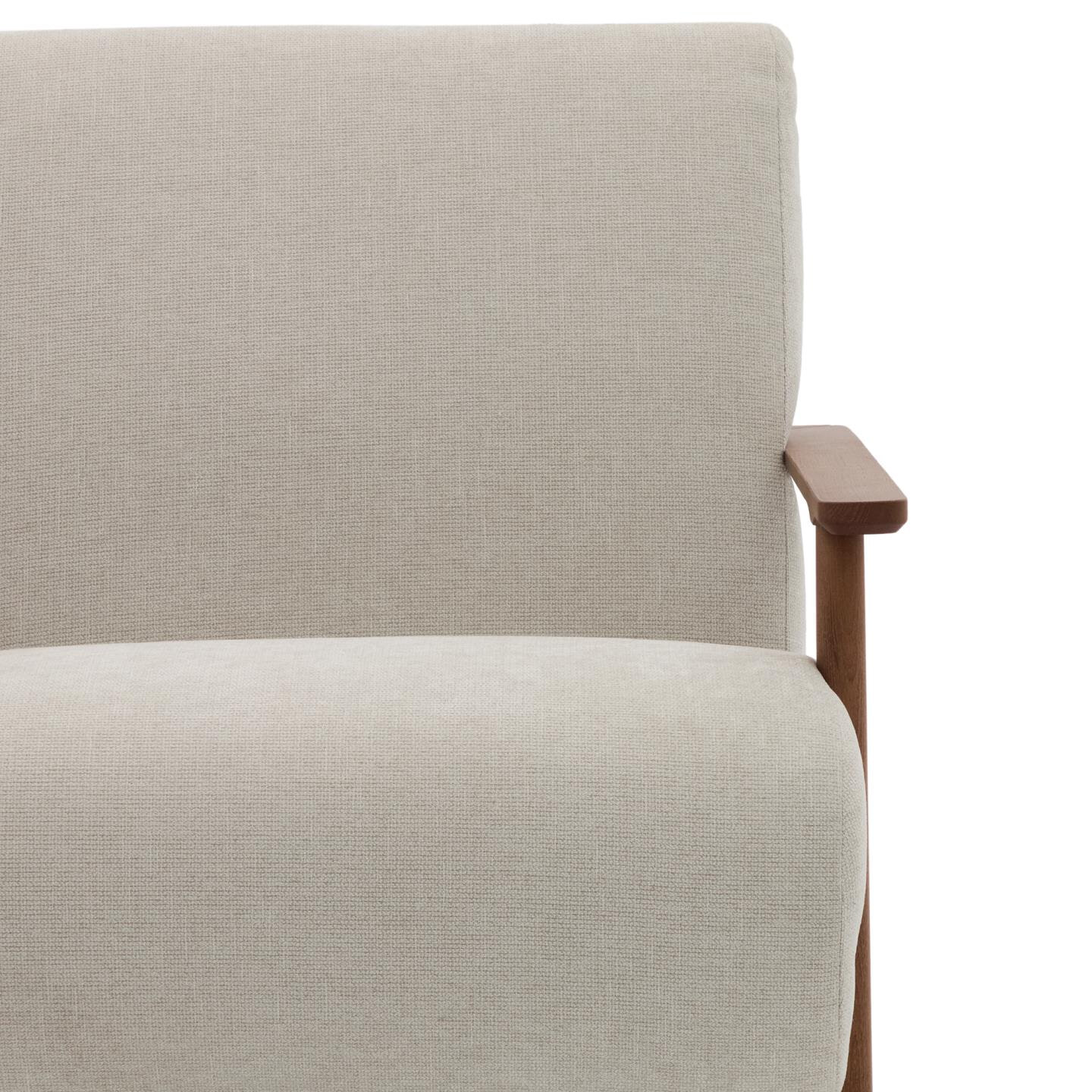 Kave Home Fauteuil 'Meghan' Chenille, kleur Beige/Bruin