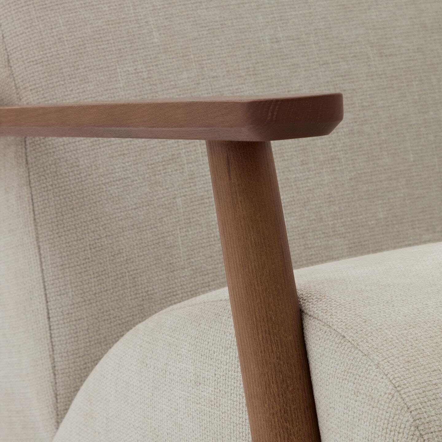 Kave Home Fauteuil 'Meghan' Chenille, kleur Beige/Bruin