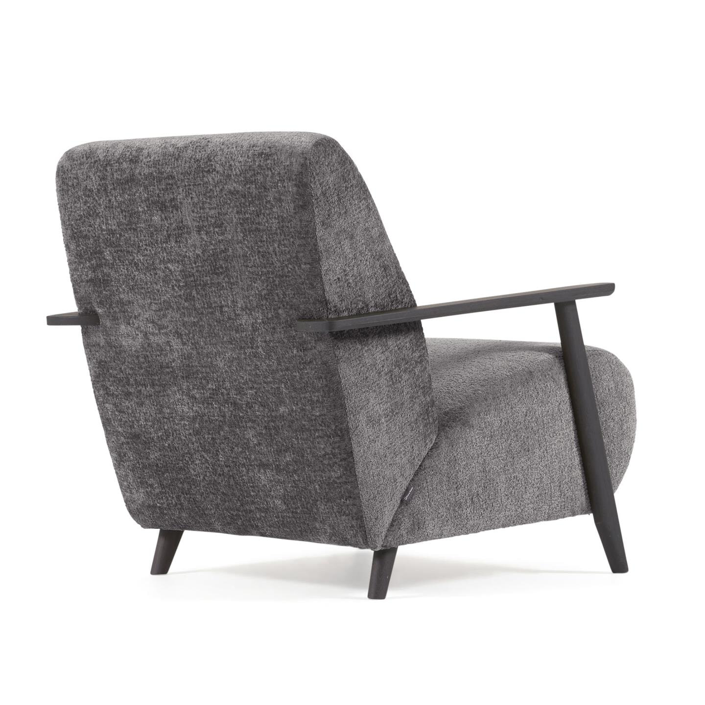 Kave Home Fauteuil 'Meghan' Chenille, kleur Donkergrijs