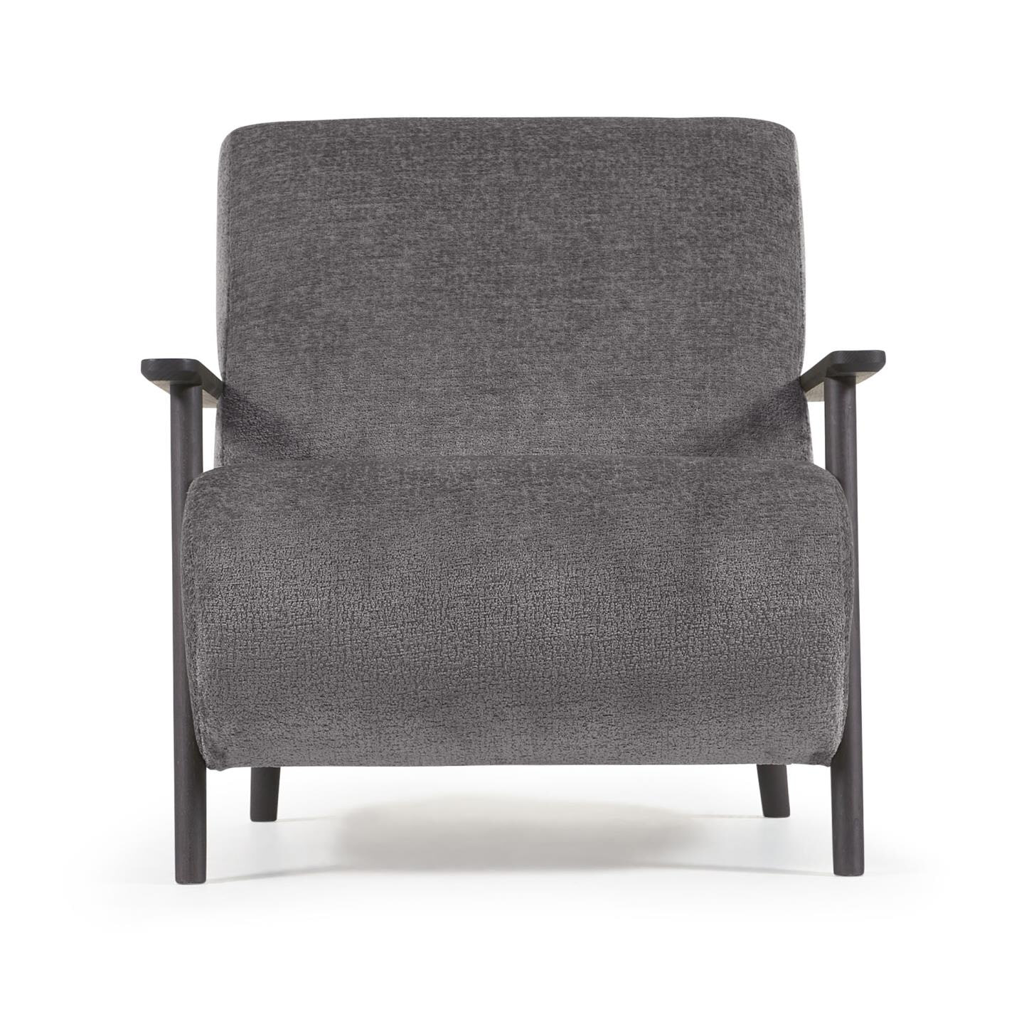 Kave Home Fauteuil 'Meghan' Chenille, kleur Donkergrijs