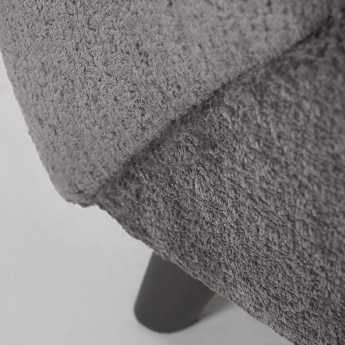 Kave Home Fauteuil 'Meghan' Chenille, kleur Donkergrijs