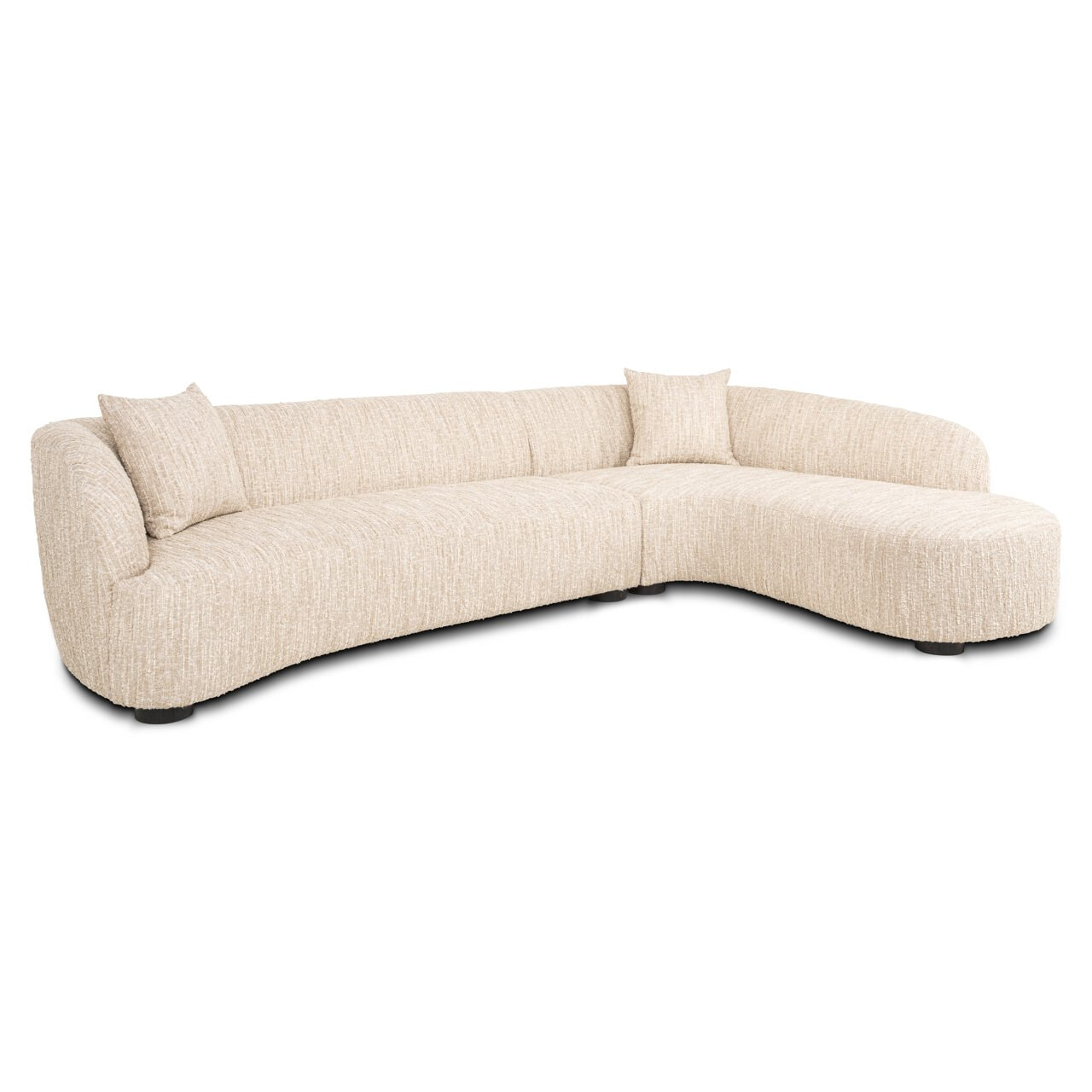Richmond Interiors Richmond Organische Loungebank Pandora Rechts, Geweven stof - Beige