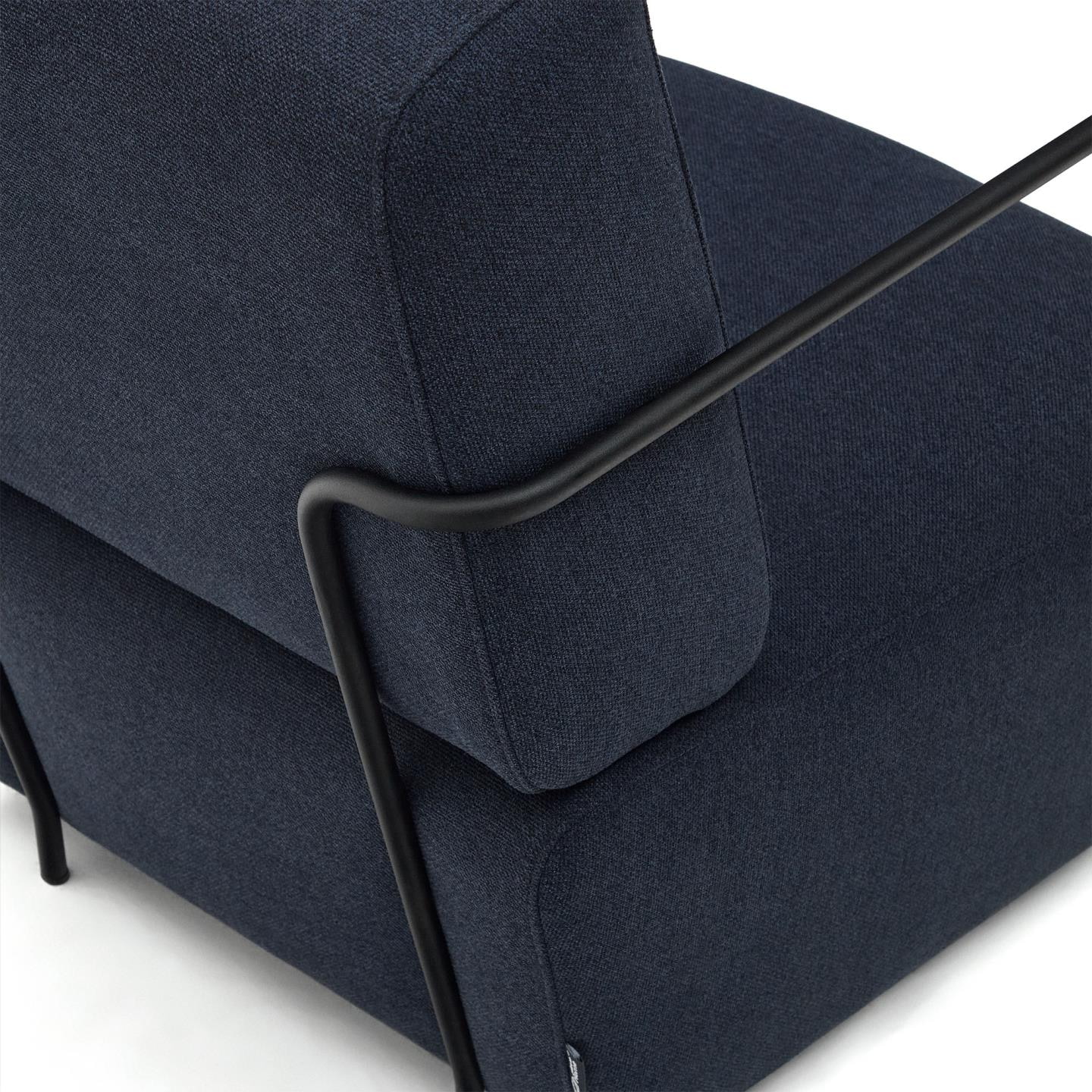 Kave Home Fauteuil 'Gamer' Stof, kleur Donkerblauw
