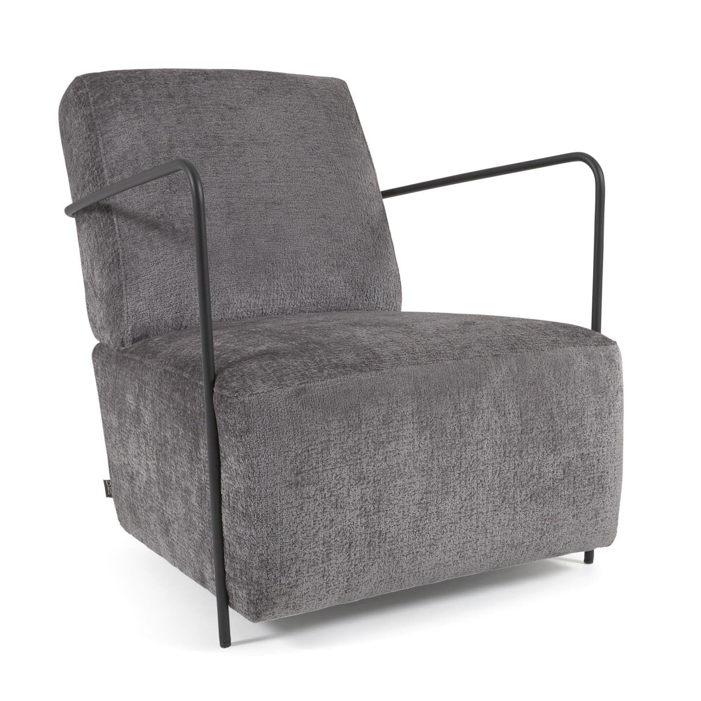 Kave Home Fauteuil 'Gamer' Chenille, kleur Donkergrijs