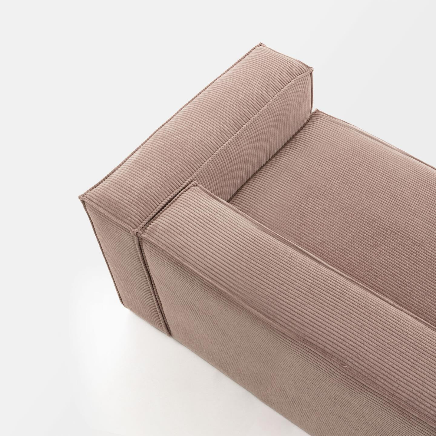 Kave Home 3-zits Bank 'Blok' Rib, kleur Roze