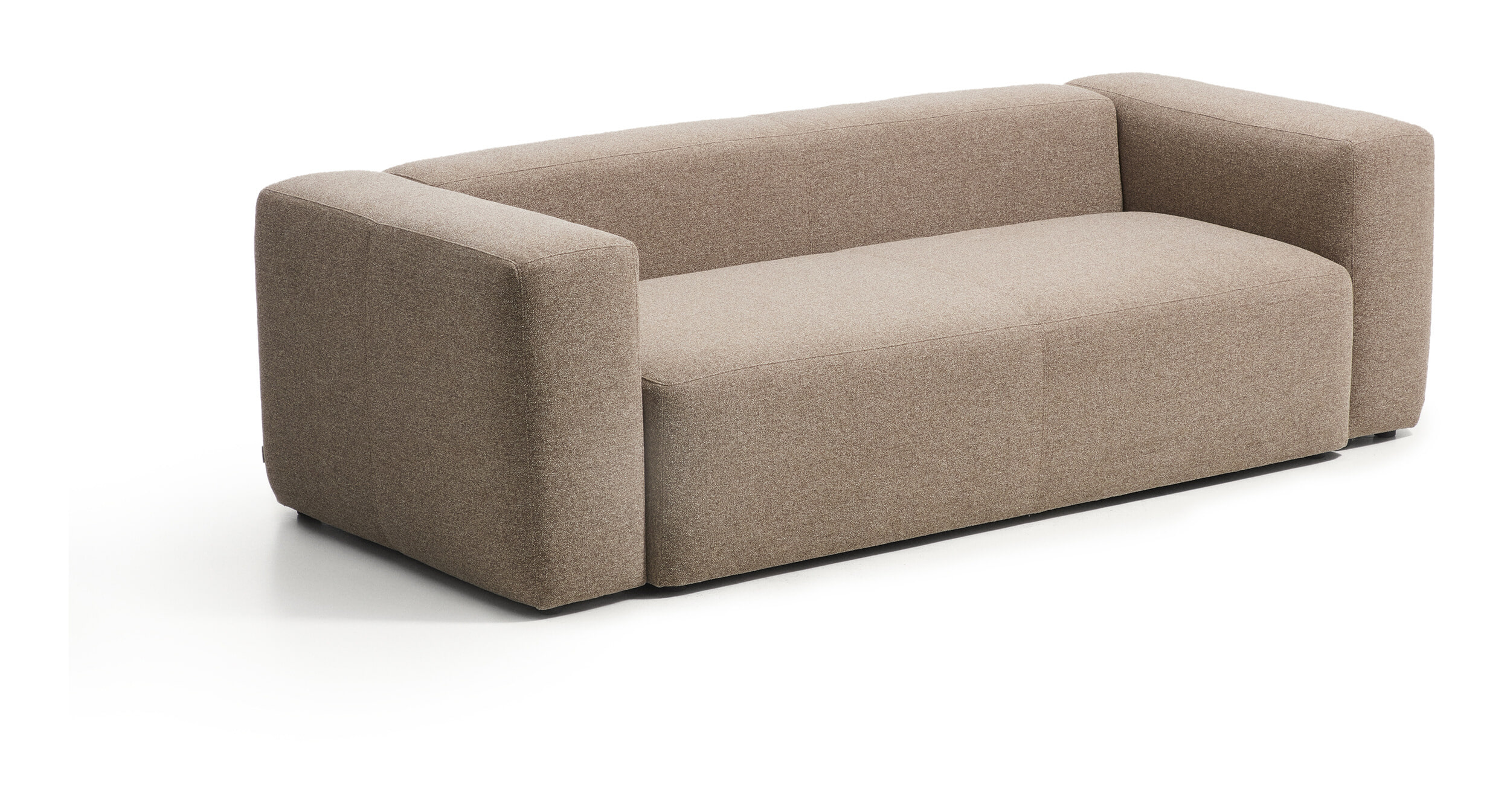 Kave Home 3-zits Bank Blok 240cm, Chenille - Bruin