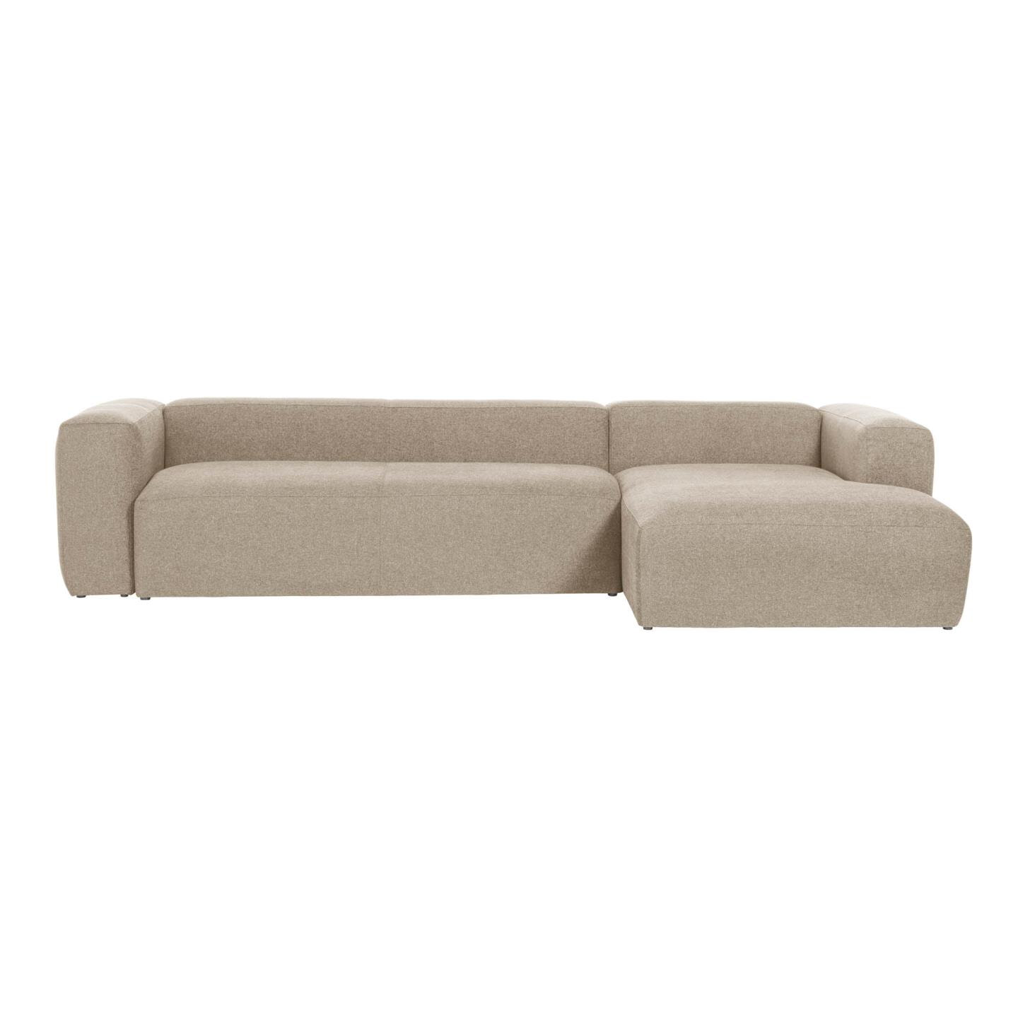 Kave Home 4-zits Loungebank 'Blok' 330cm, kleur Beige