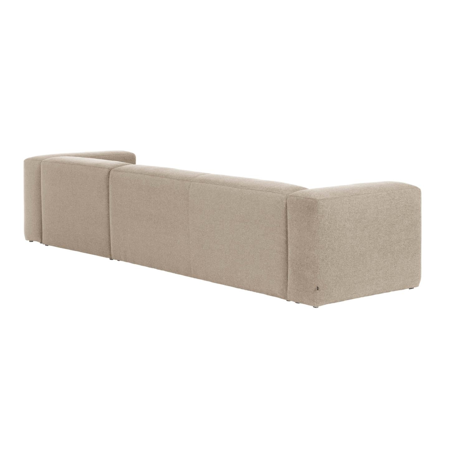 Kave Home 4-zits Loungebank 'Blok' Rechts, 330cm, kleur Beige