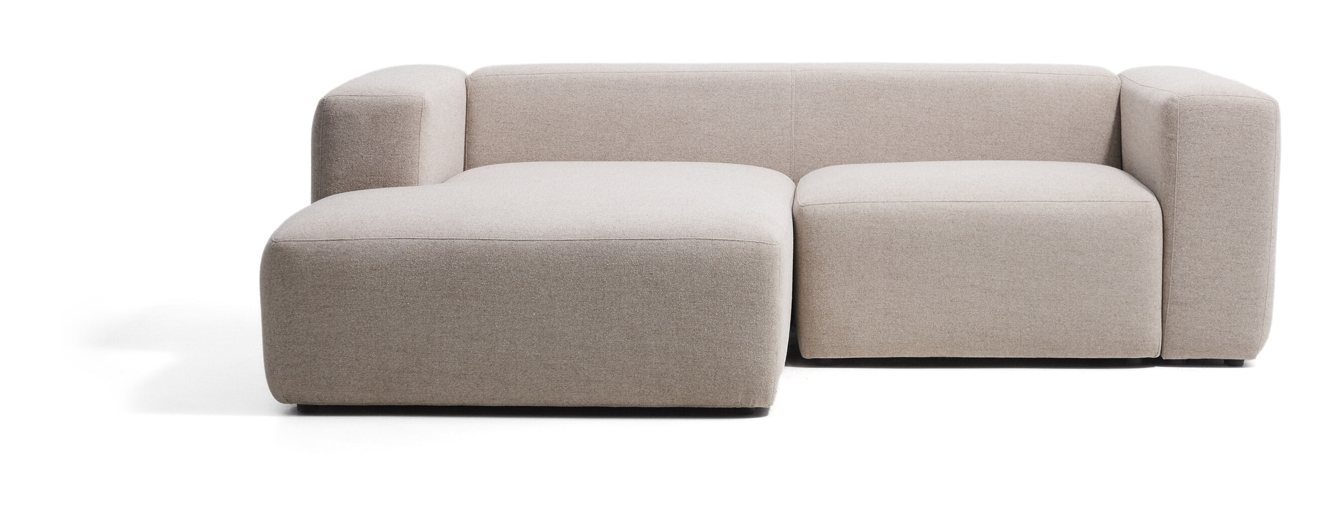 Kave Home Loungebank Blok Links, 240cm, Chenille - Beige