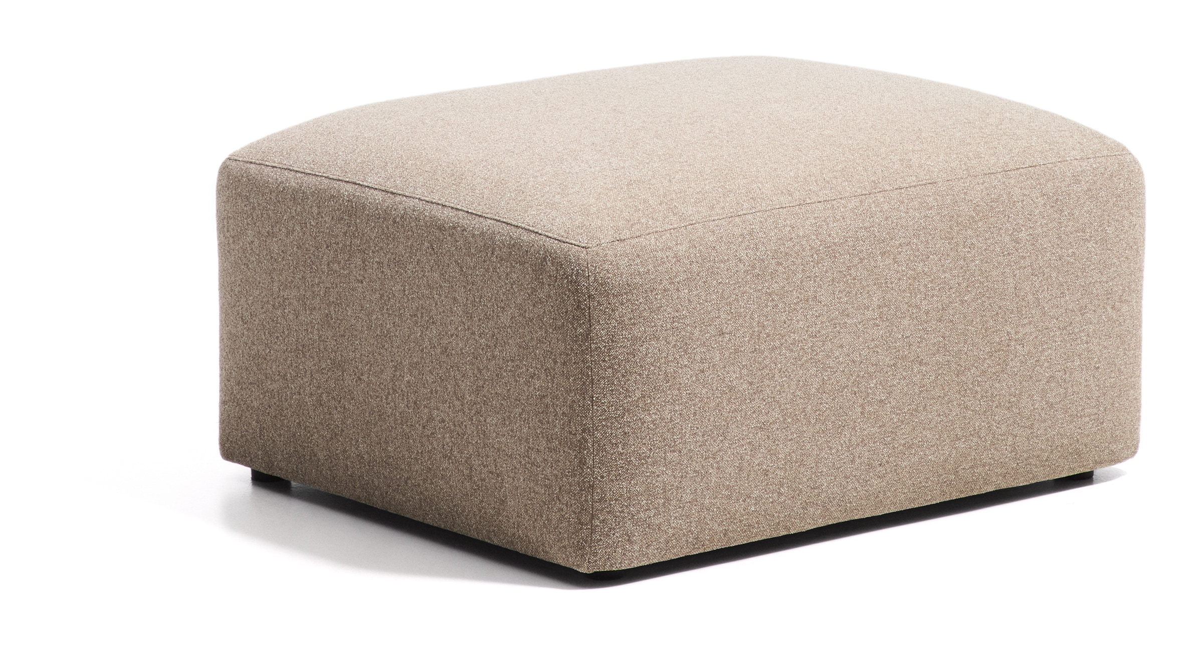 Kave Home Poef Blok Chenille, 90 x 74cm - Bruin