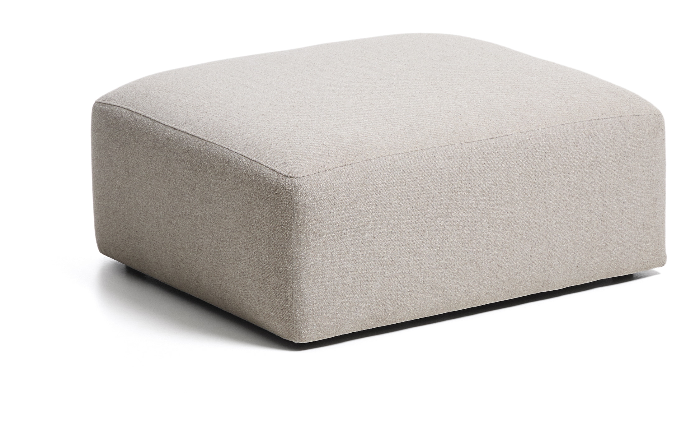 Kave Home Poef Blok Chenille, 90 x 104cm - Bruin