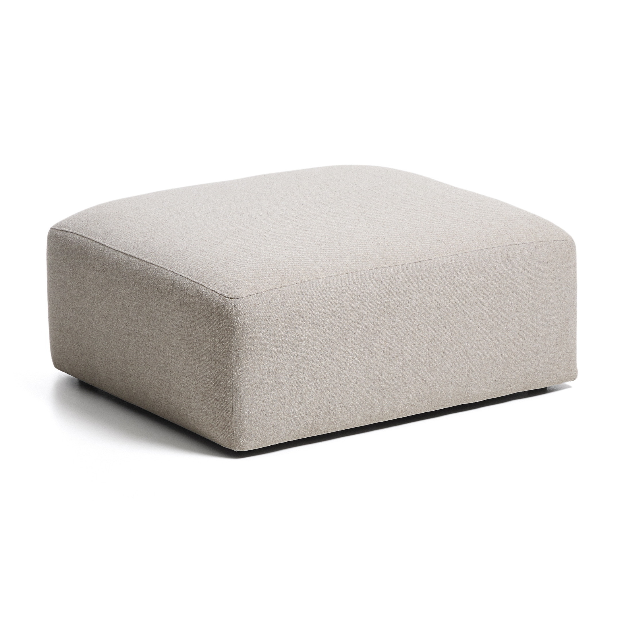 Kave Home Poef Blok Chenille, 90 x 104cm - Beige