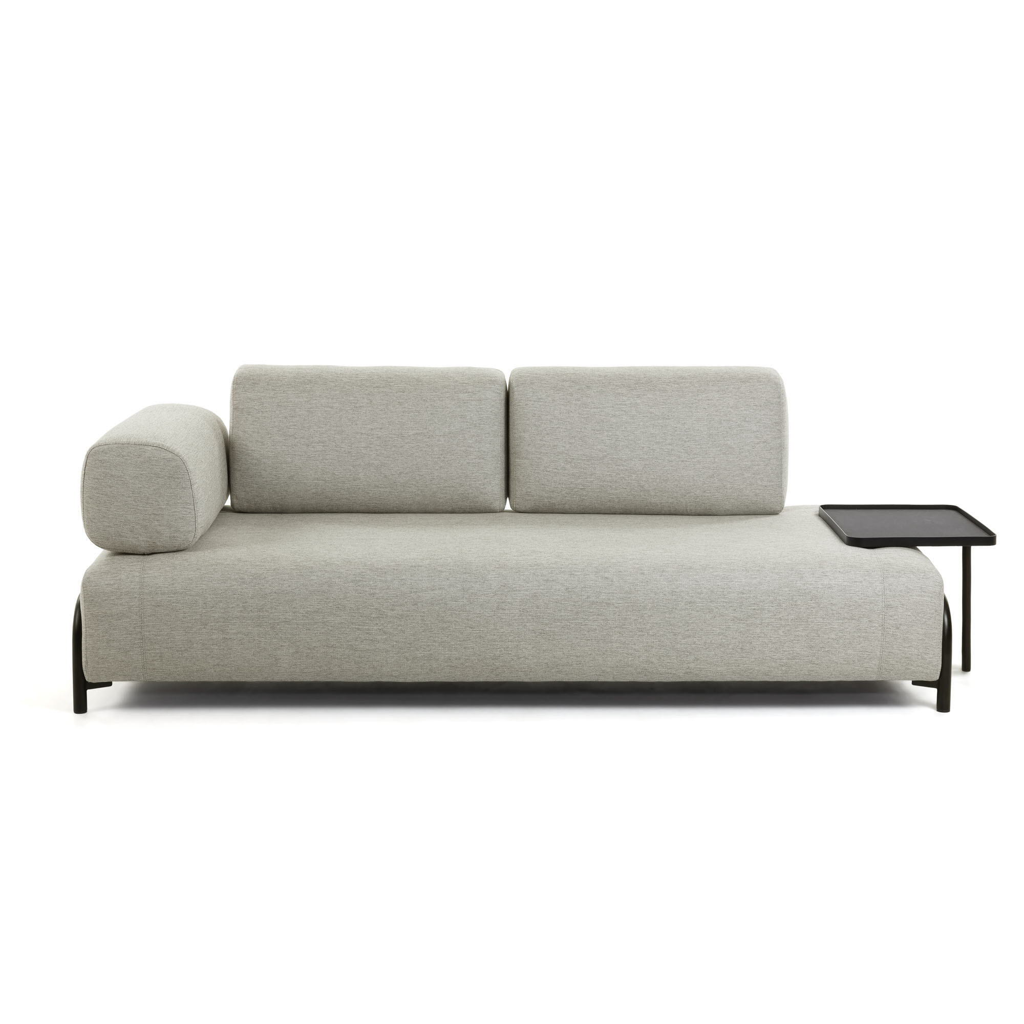 Kave Home 3-zits Bank 'Compo' Met Bijzettafel, kleur Beige