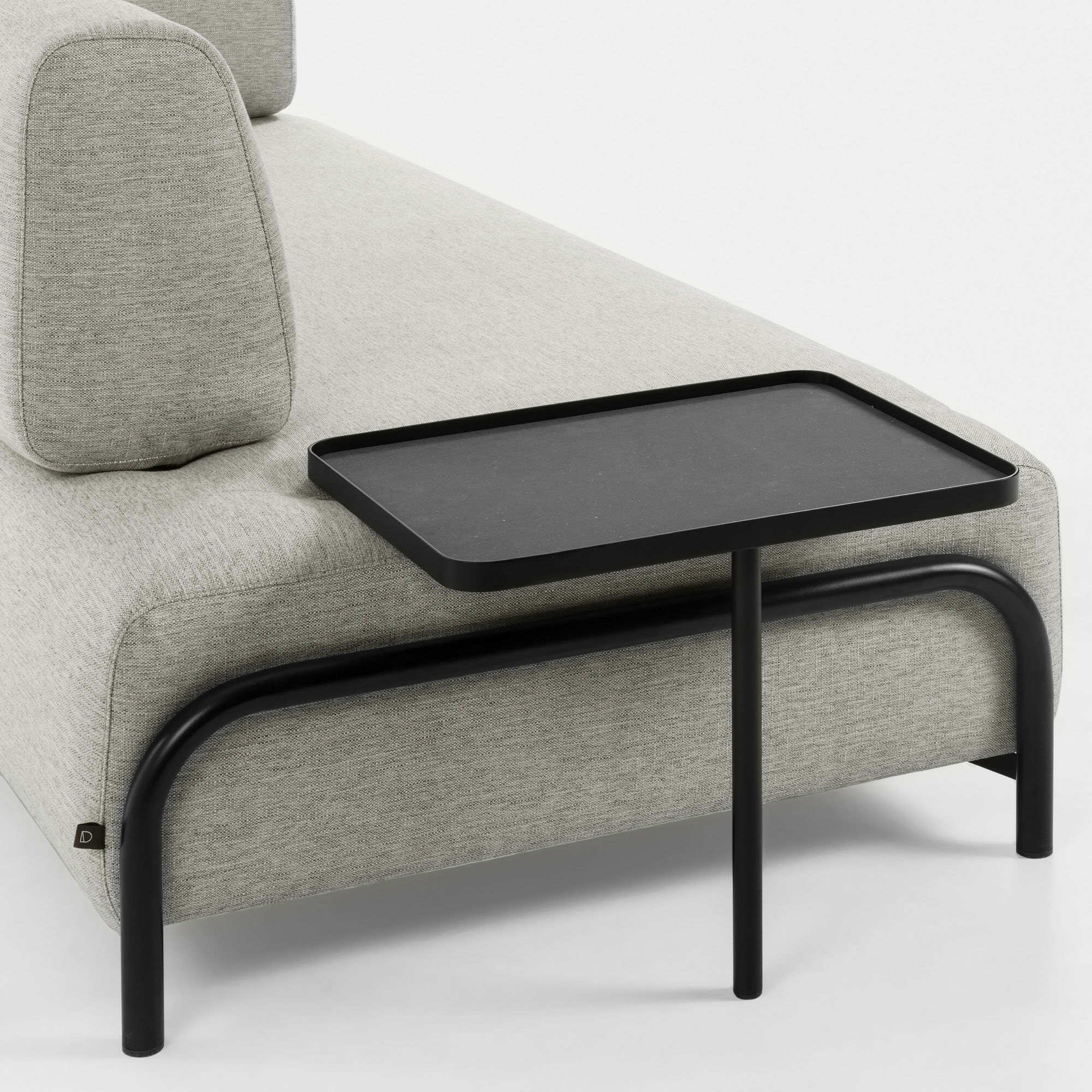 Kave Home 3-zits Bank 'Compo' Met Bijzettafel, kleur Beige