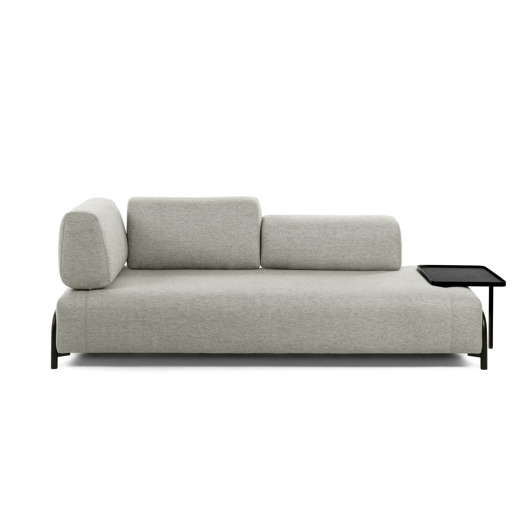 Kave Home 3-zits Bank 'Compo' Met Bijzettafel, kleur Beige