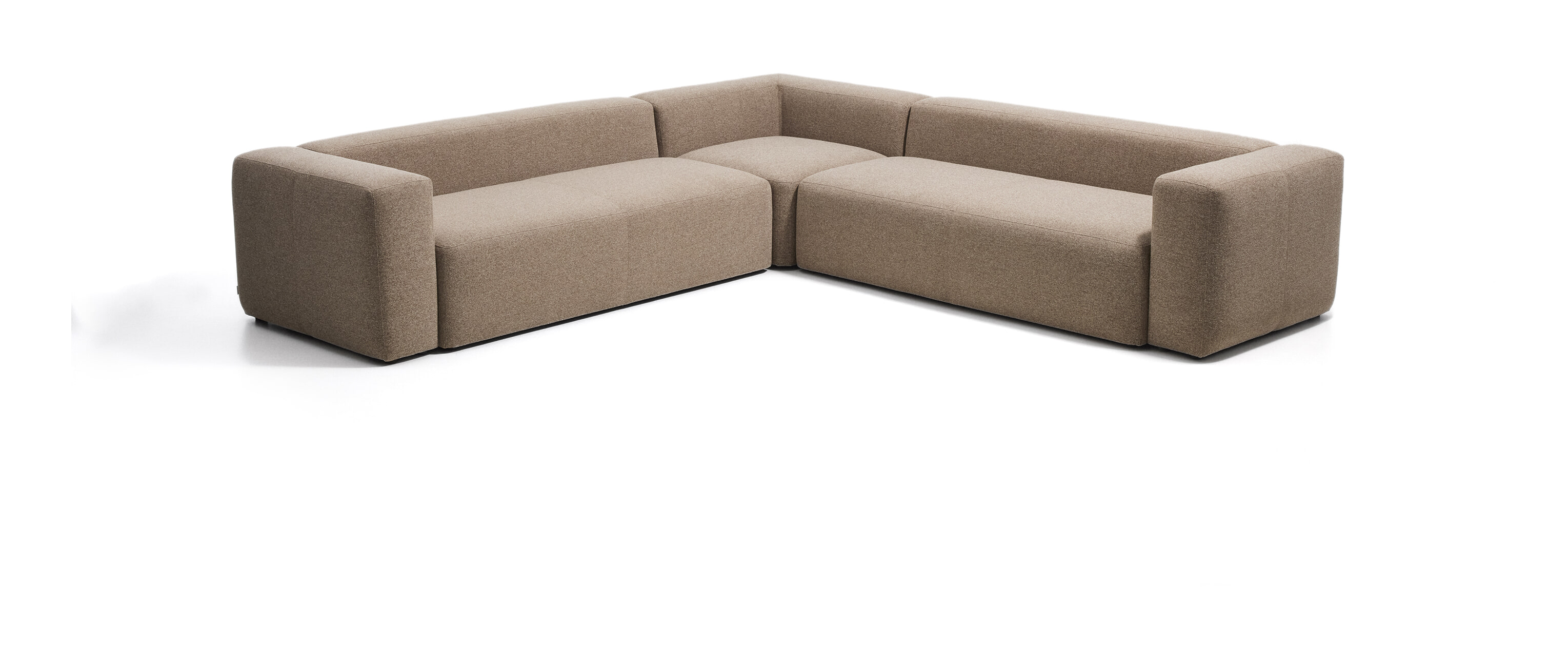Kave Home 5-zits Hoekbank Blok 320cm, Chenille - Bruin