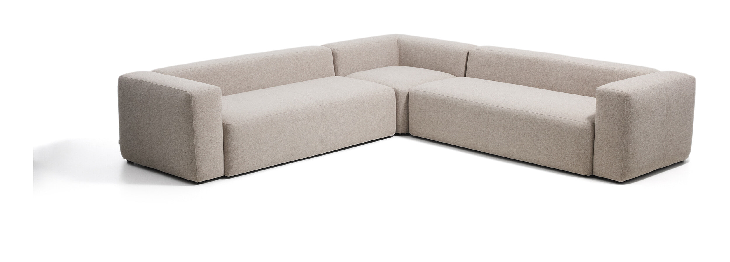 Kave Home 5-zits Hoekbank Blok 320cm, Chenille - Beige