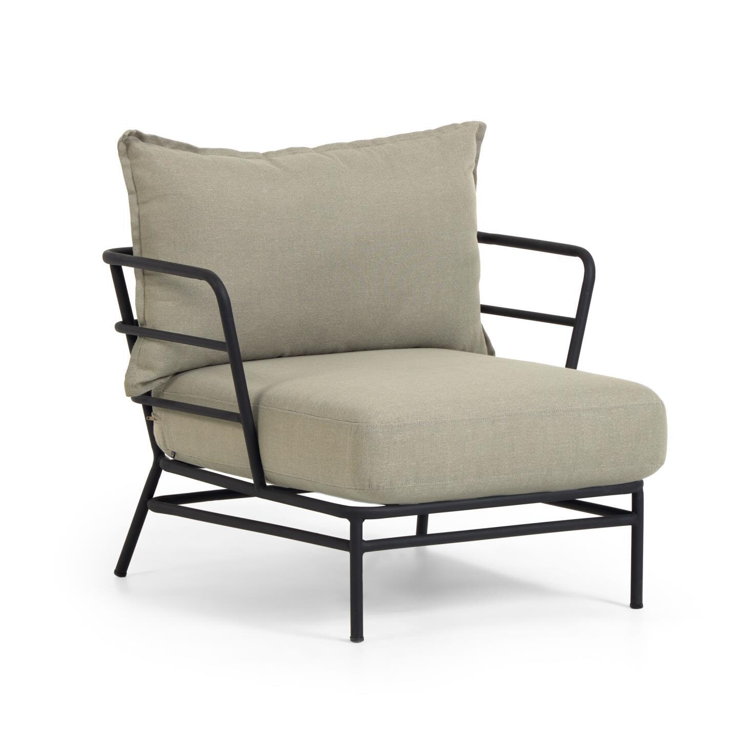 Kave Home Outdoor Fauteuil 'Mareluz' kleur Zwart