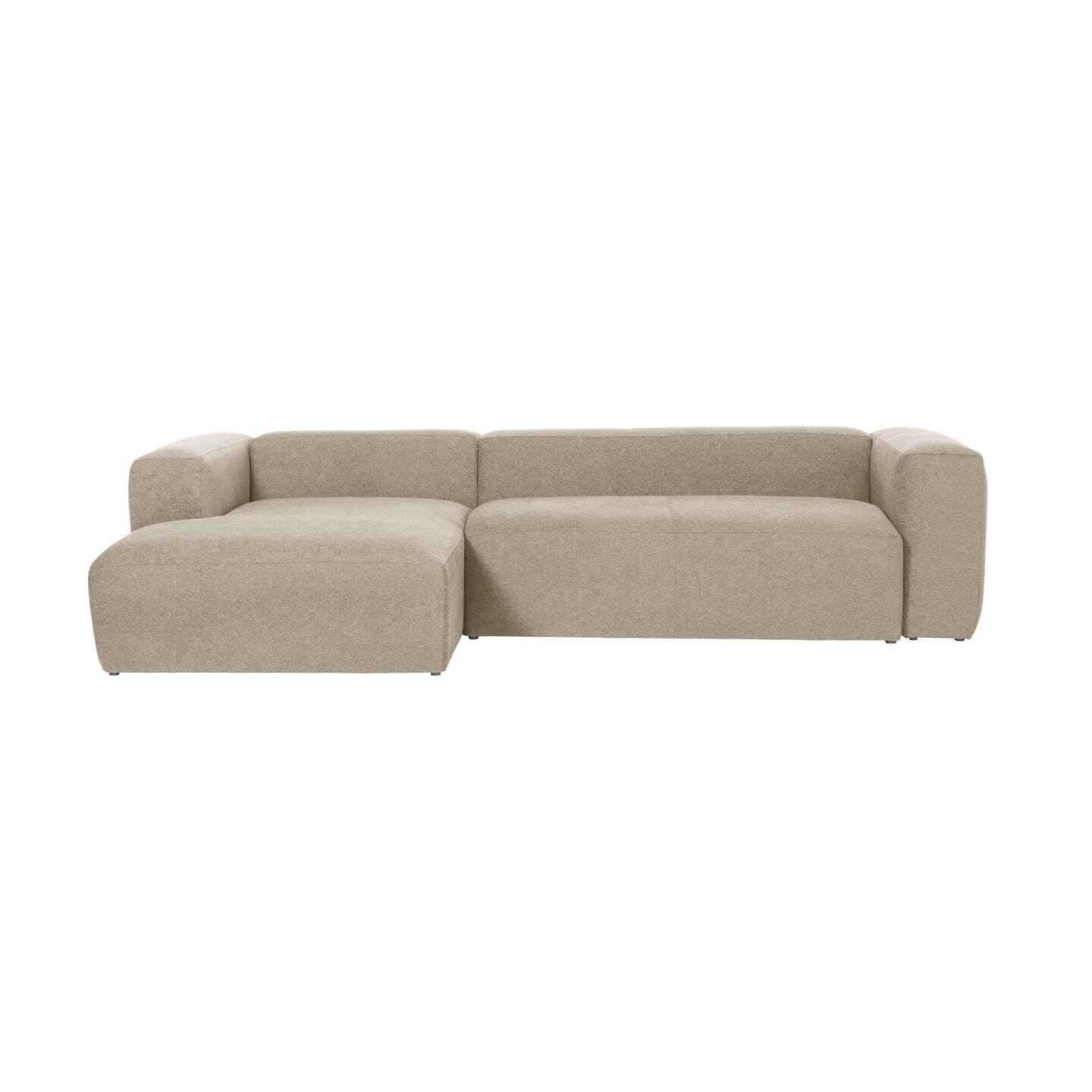 Kave Home Loungebank 'Blok' Links 300cm, kleur Beige
