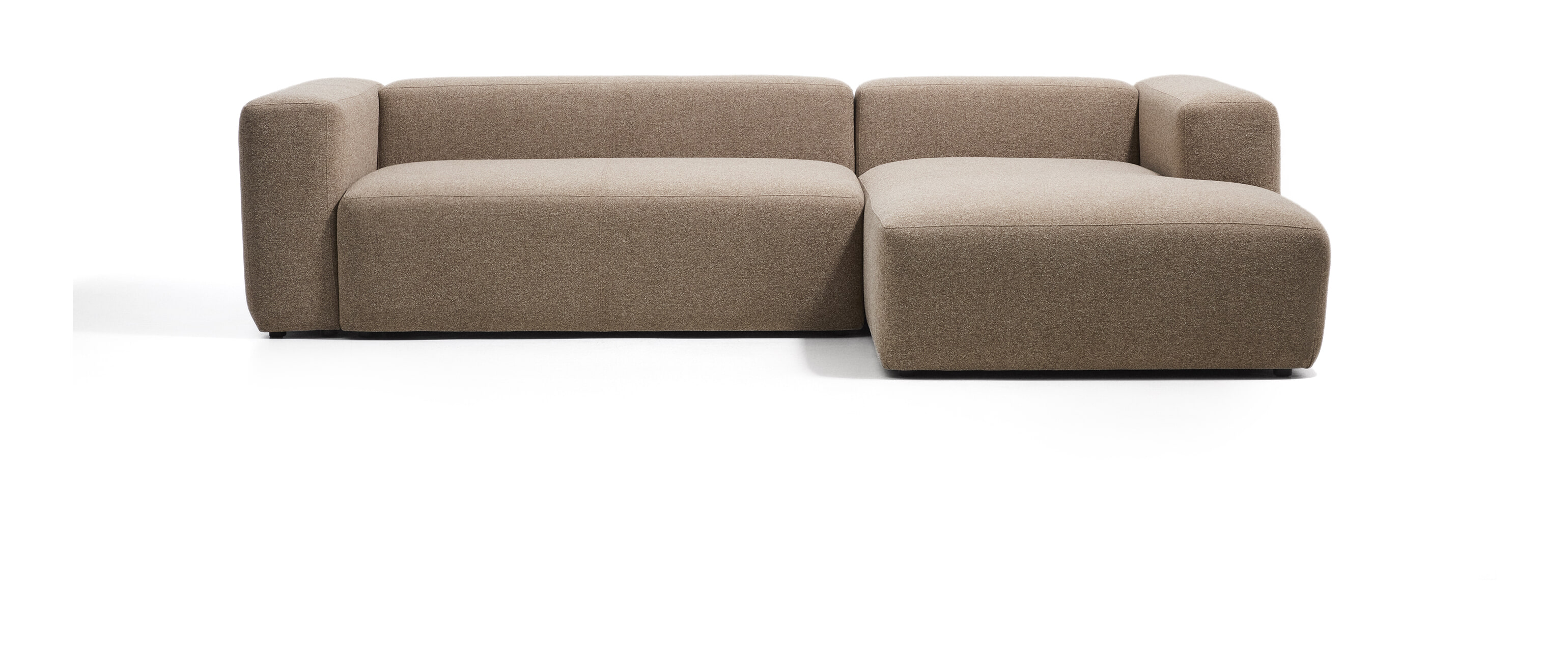 Kave Home Loungebank Blok Rechts, 300cm, Chenille - Bruin