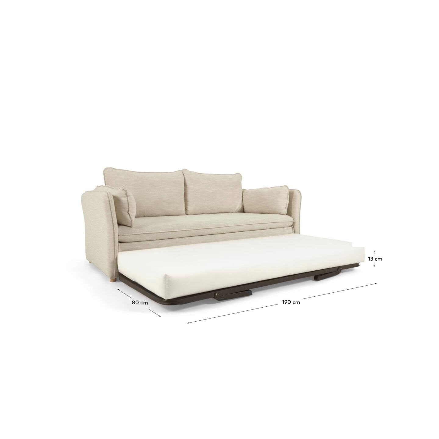 Kave Home Slaapbank 'Tanit' kleur Naturel