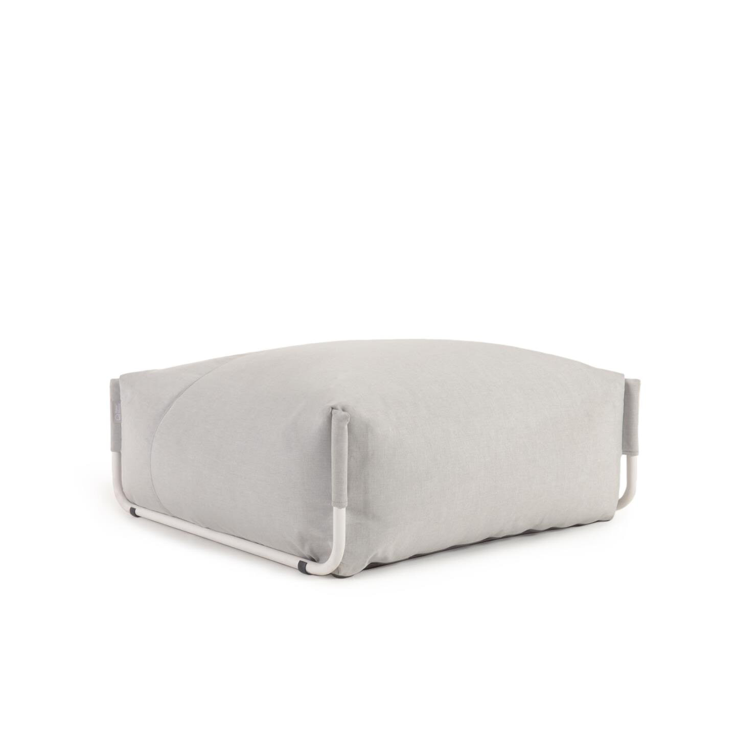 Kave Home Modulaire Outdoor Bank 'Square' Poef, kleur Lichtgrijs