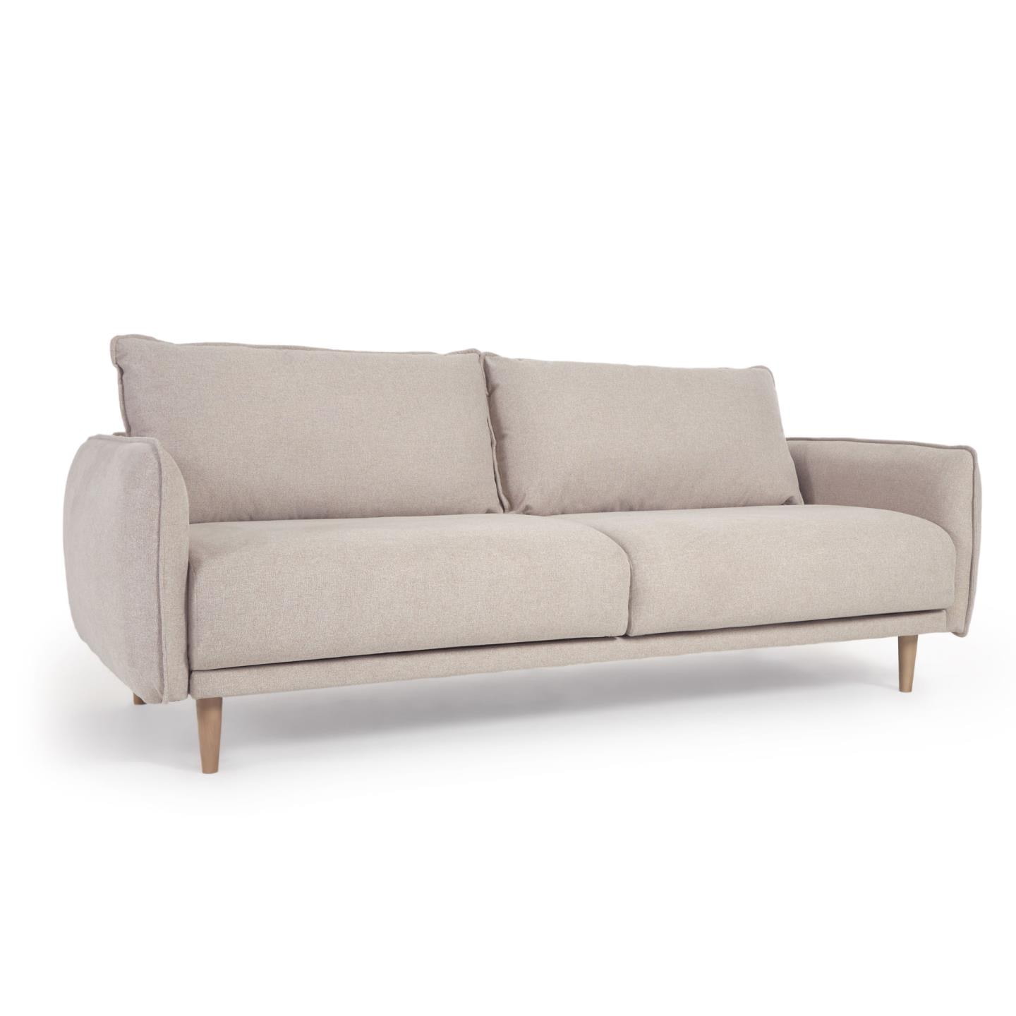 Kave Home 3-zits Bank 'Carlota' Micro-bouclé, kleur Beige