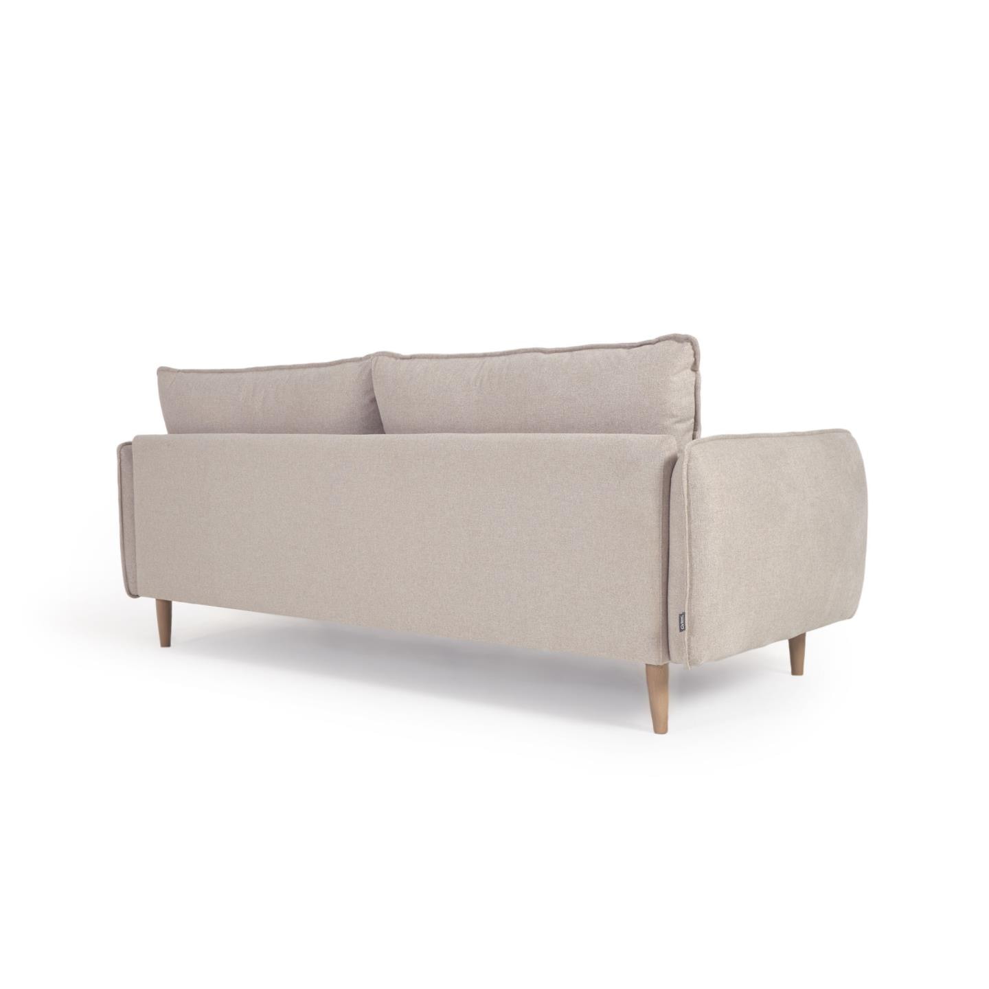 Kave Home 3-zits Bank 'Carlota' Micro-bouclé, kleur Beige