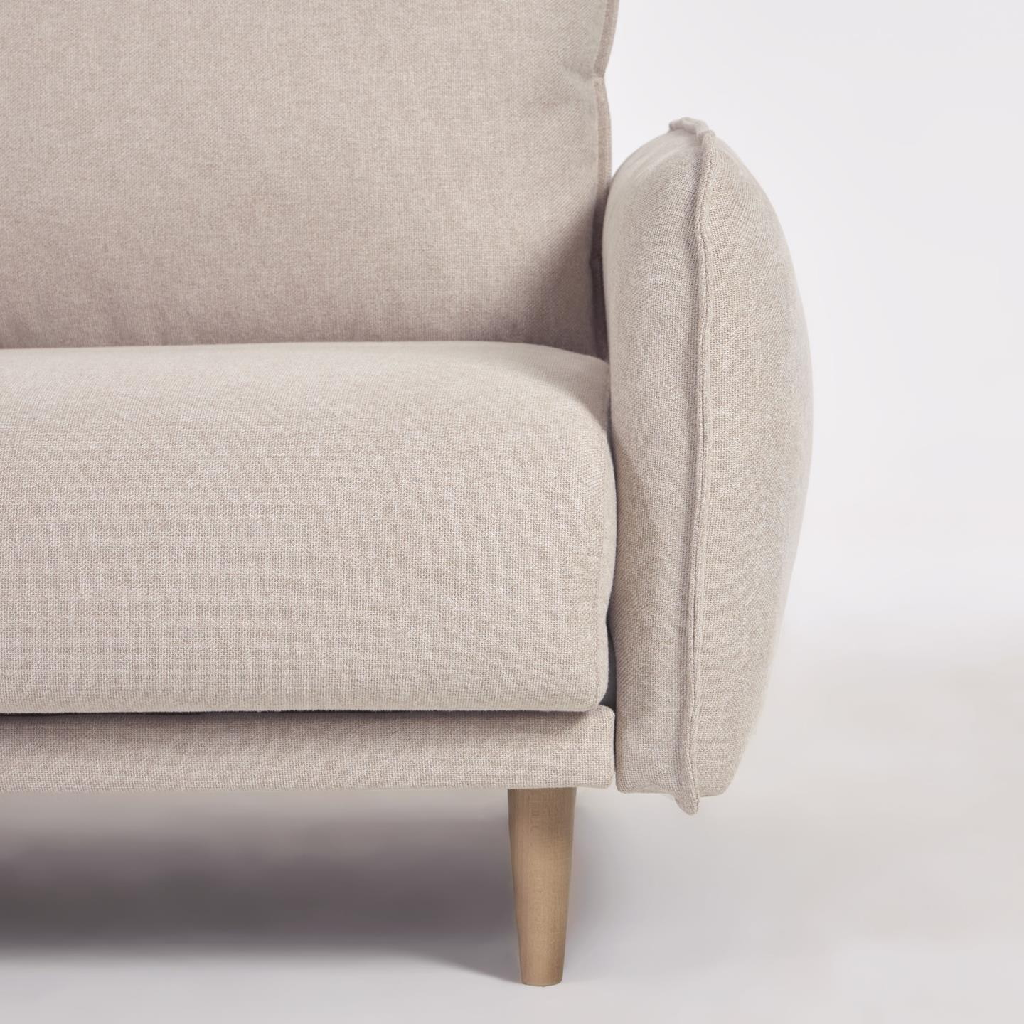 Kave Home 3-zits Bank 'Carlota' Micro-bouclé, kleur Beige
