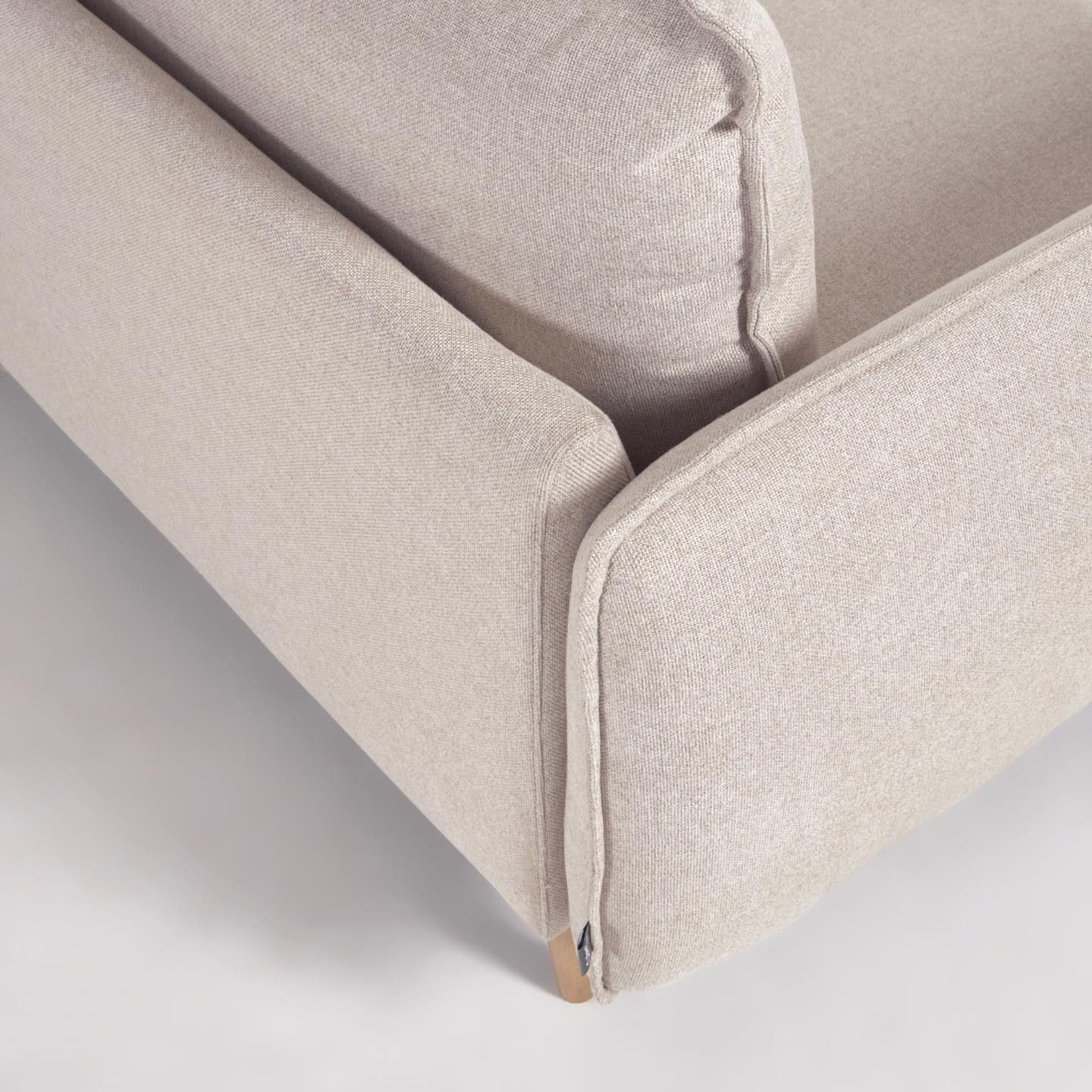 Kave Home 3-zits Bank 'Carlota' Micro-bouclé, kleur Beige