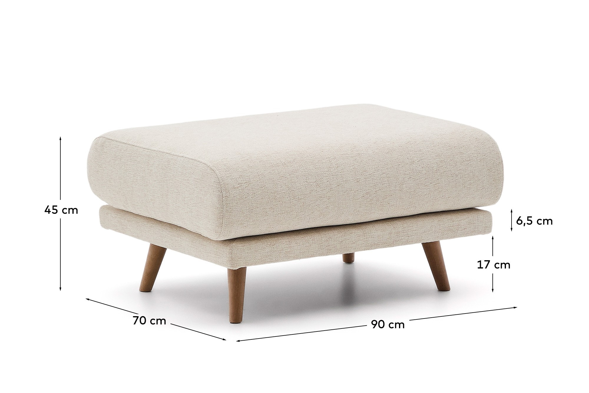 Kave Home Hocker 'Karin' kleur Beige