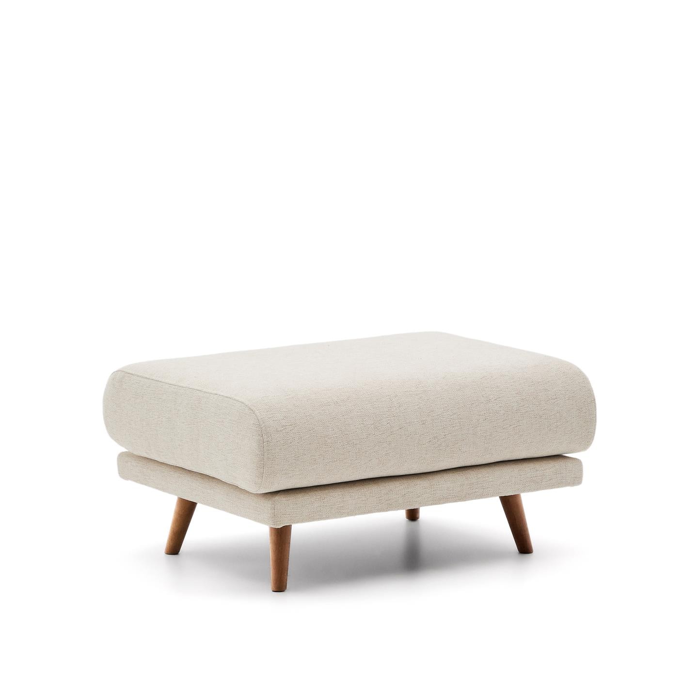 Kave Home Hocker Karin - Beige/Walnoot