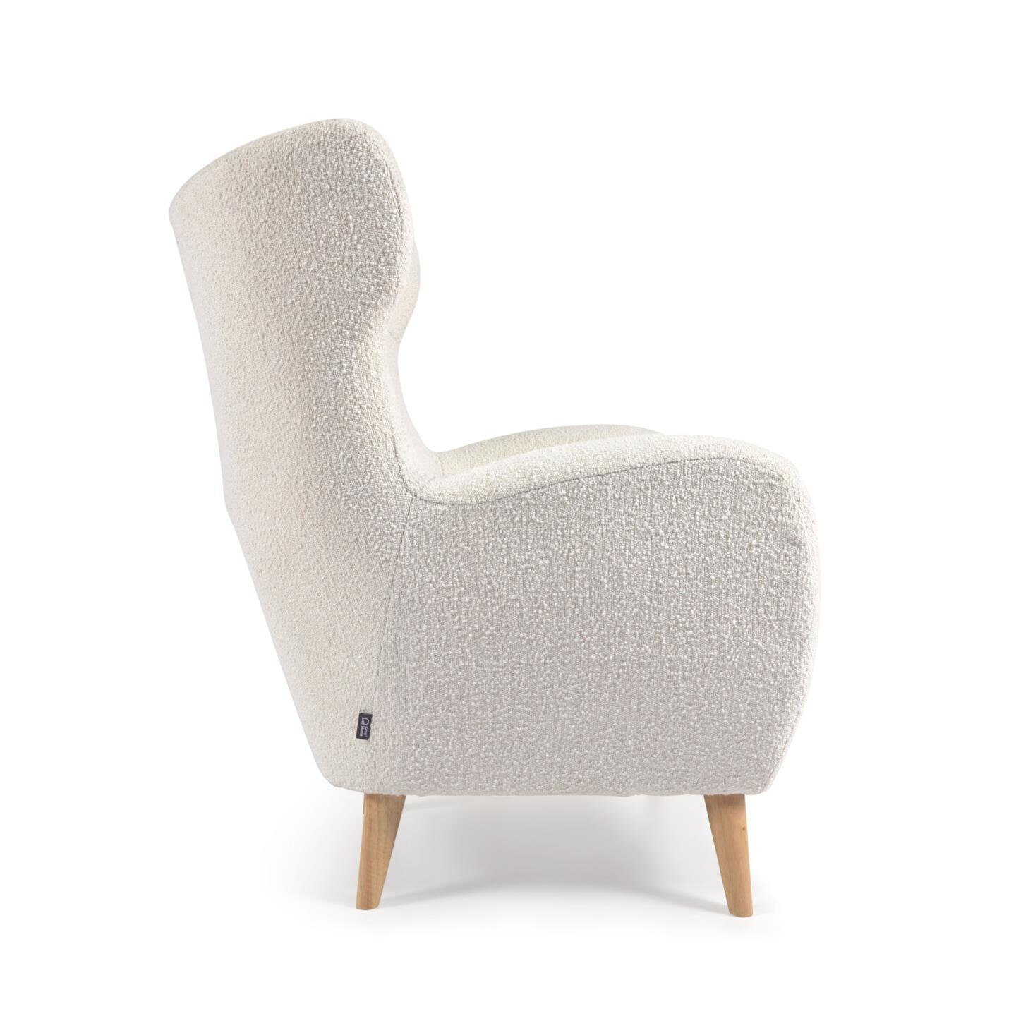 Kave Home Fauteuil 'Patio' Bouclé, kleur Wit