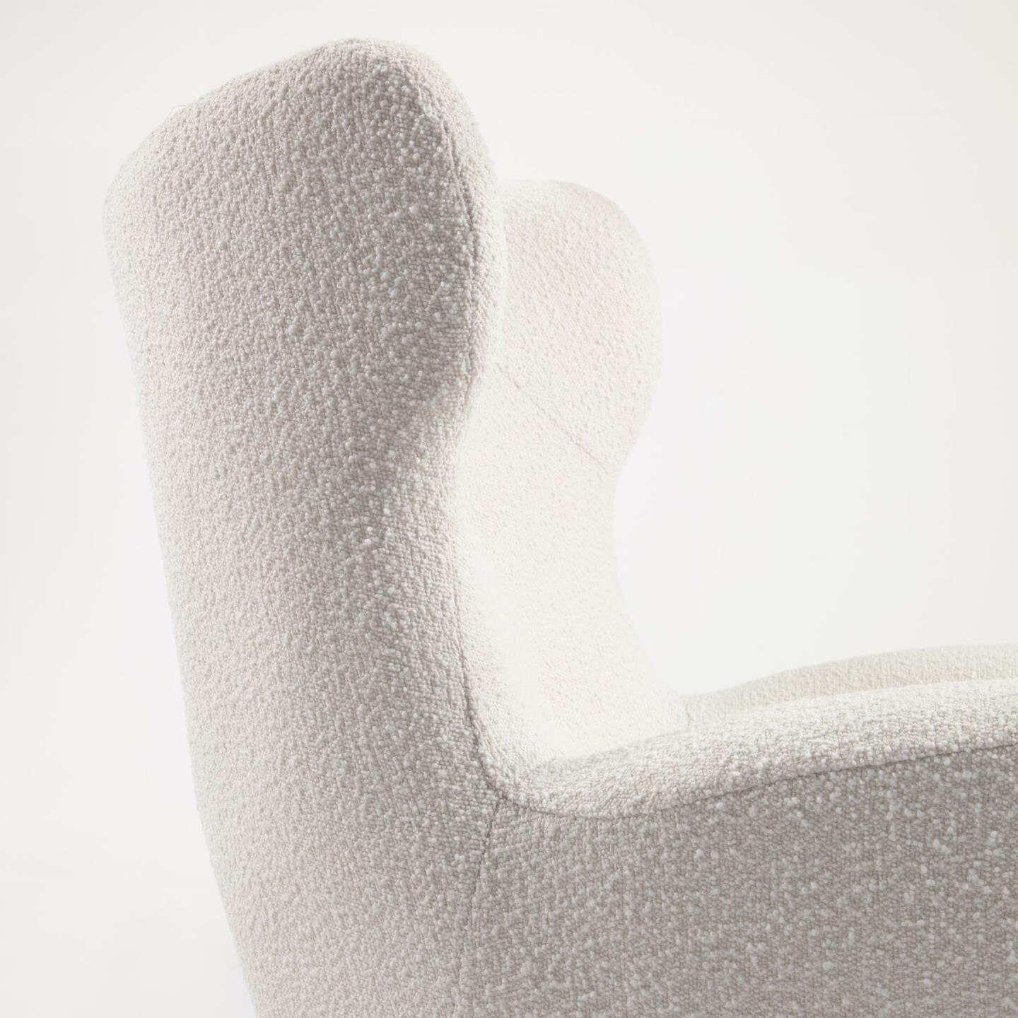 Kave Home Fauteuil 'Patio' Bouclé, kleur Wit