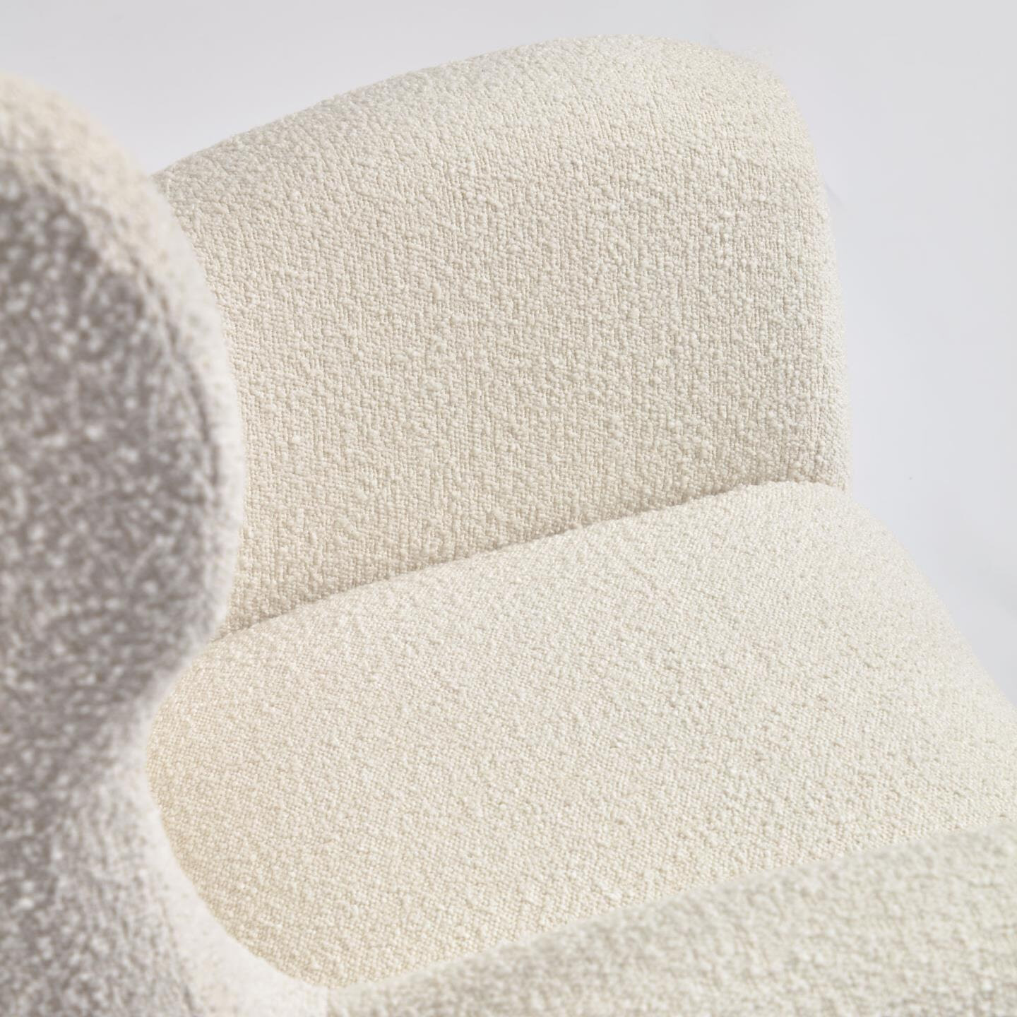 Kave Home Fauteuil 'Patio' Bouclé, kleur Wit