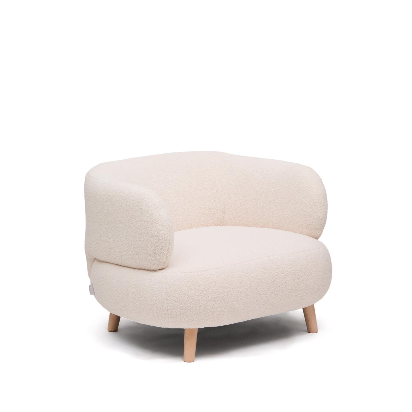 Kave Home Fauteuil Luisa Bouclé - Ecru