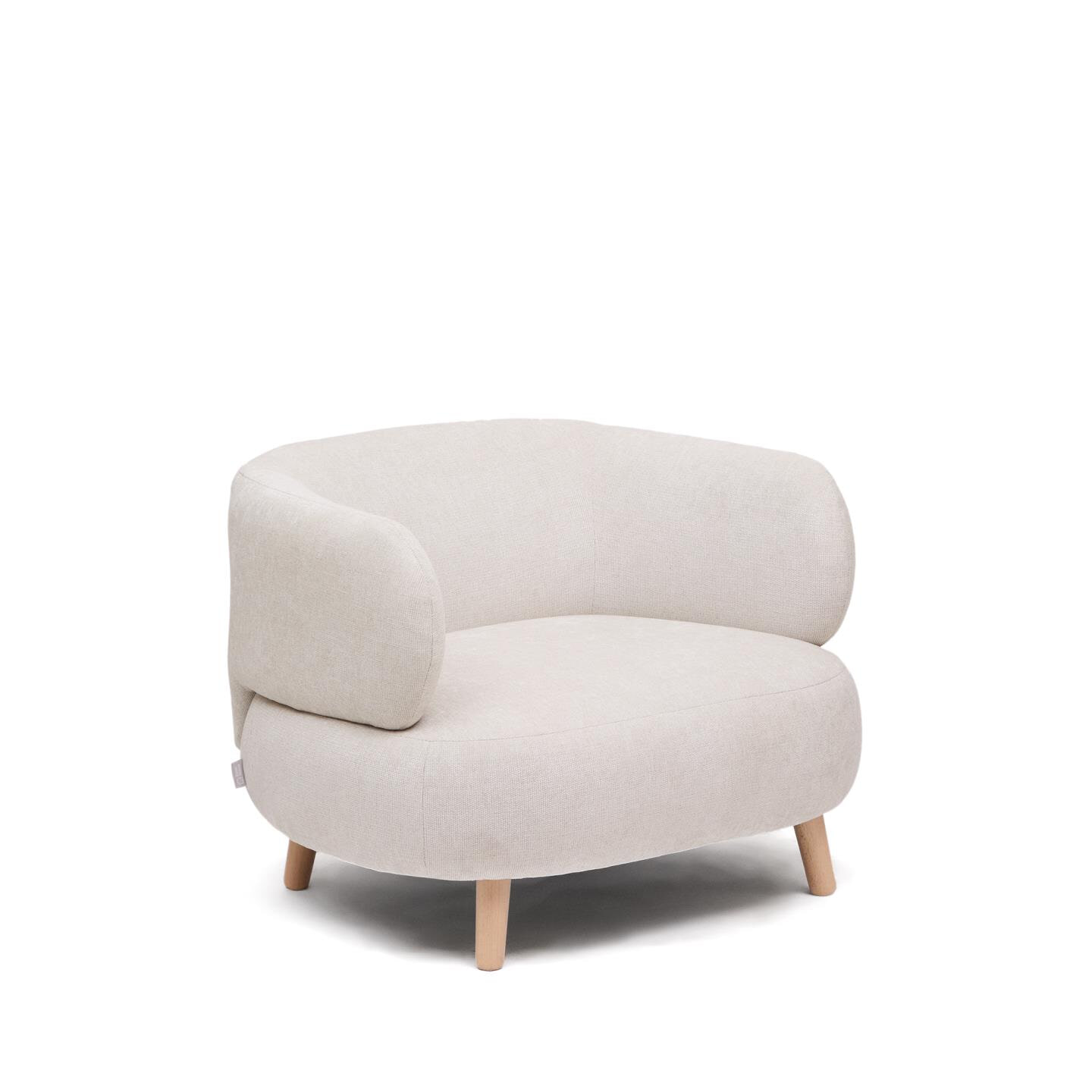 Kave Home Fauteuil Luisa Chenille - Pearl