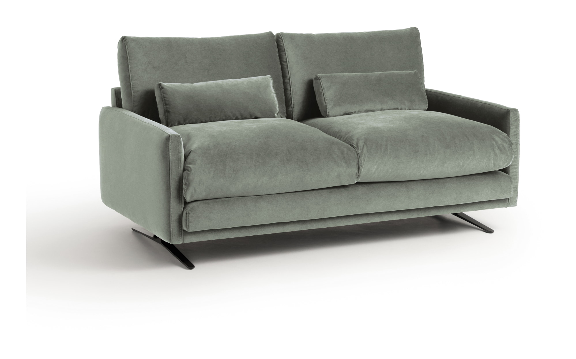 Kave Home 2-zits Bank Veliro 180cm, Velvet - Groen