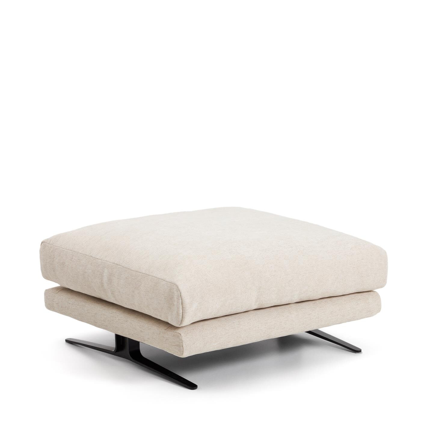 Kave Home Hocker 'Veliro' Chenille, kleur Beige