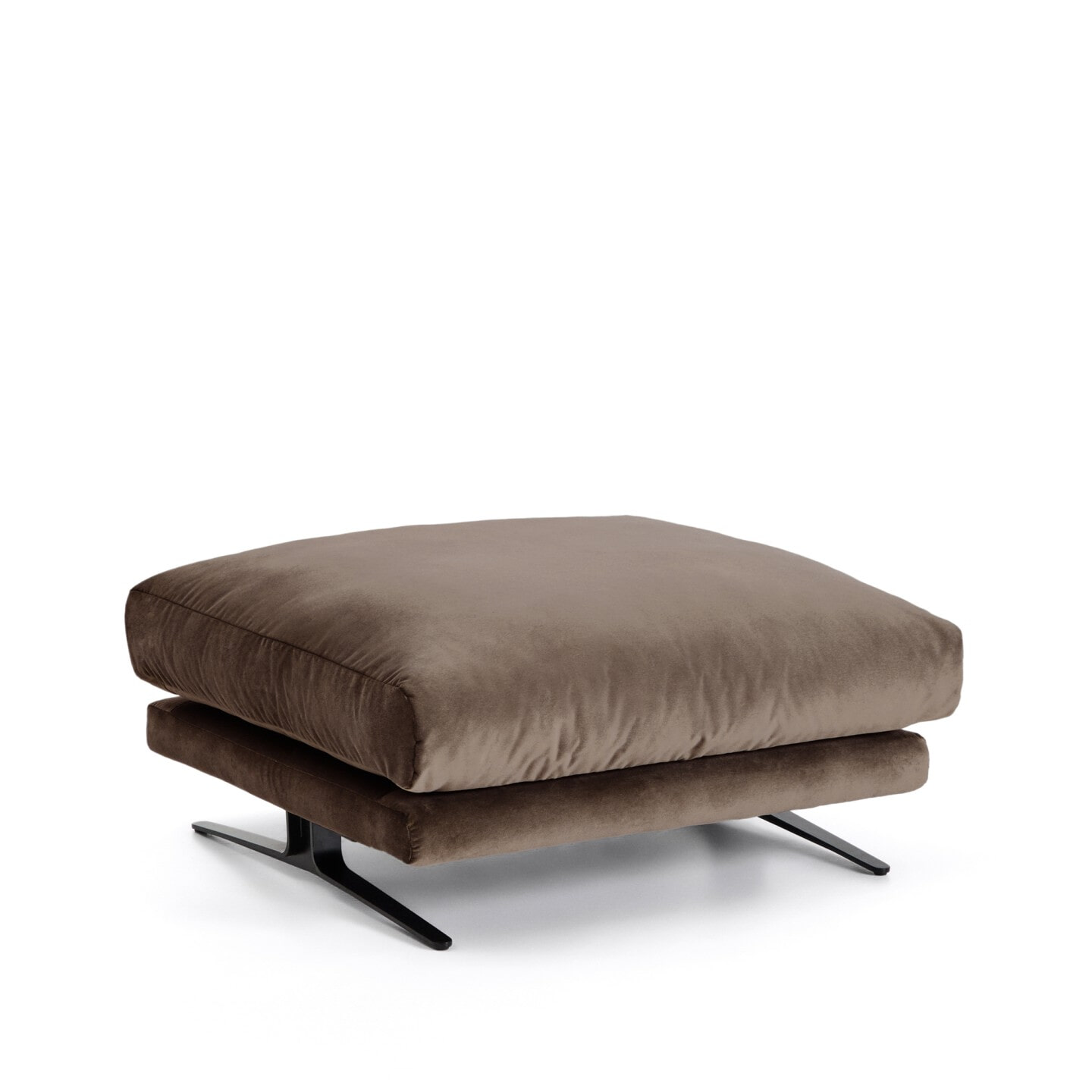 Kave Home Hocker Veliro Velvet - Chocoladebruin