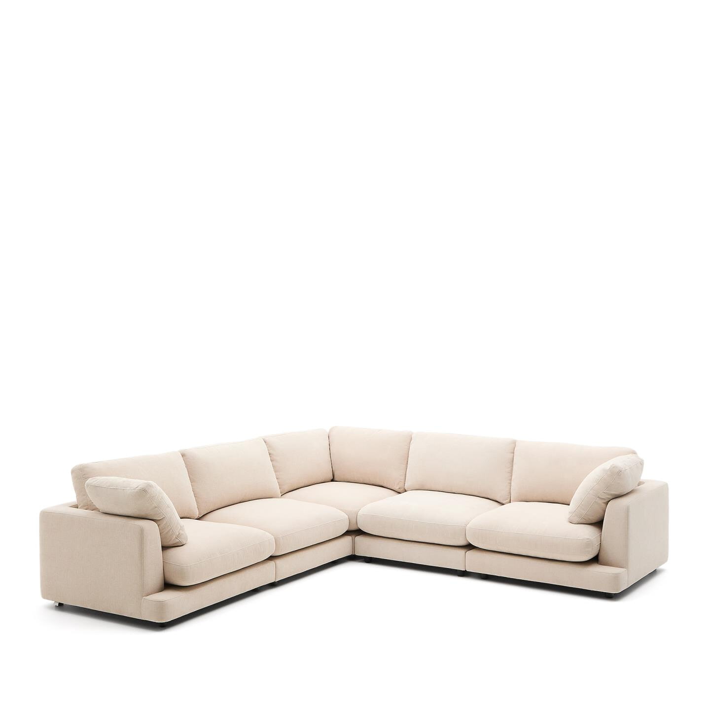 Kave Home 6-zits Hoekbank 'Gala' Chenille, kleur Beige