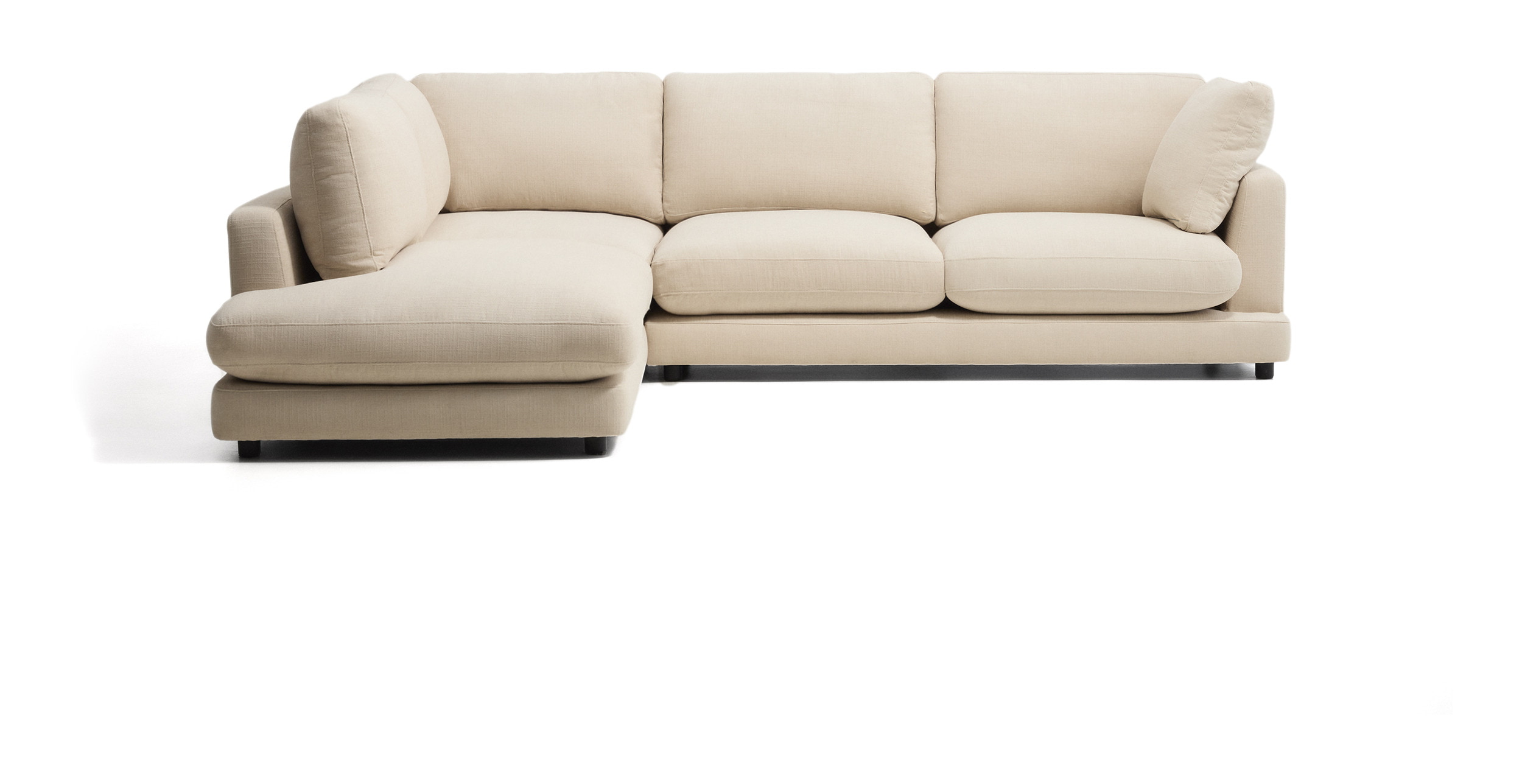 Kave Home Hoekbank Gala Links, 300cm, Chenille - Beige